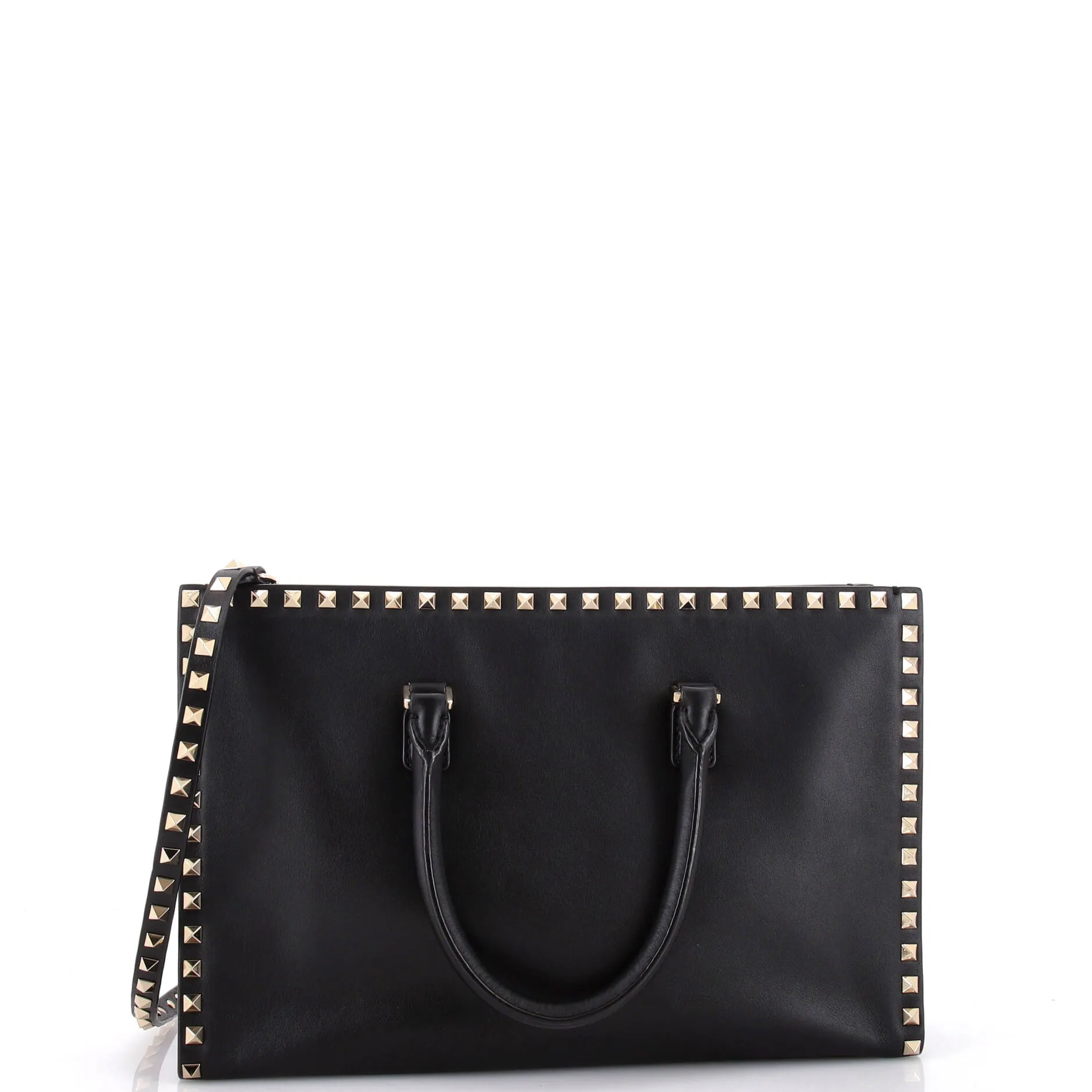 Pre-Loved Valentino Rockstud Convertible Tote Leather Medium sold by Zulily product image thumbnail 2