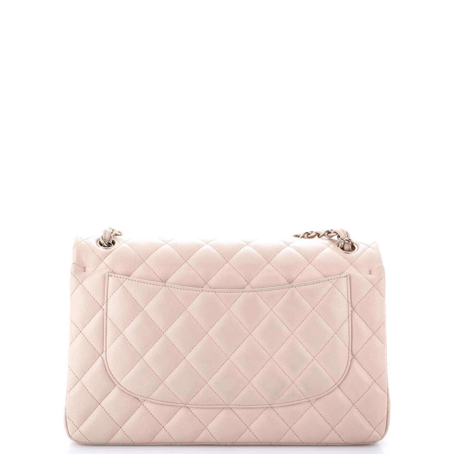 Pre-Loved Chanel Classic Double Flap Bag Quilted Caviar Jumbo sold by Zulily product image thumbnail 3