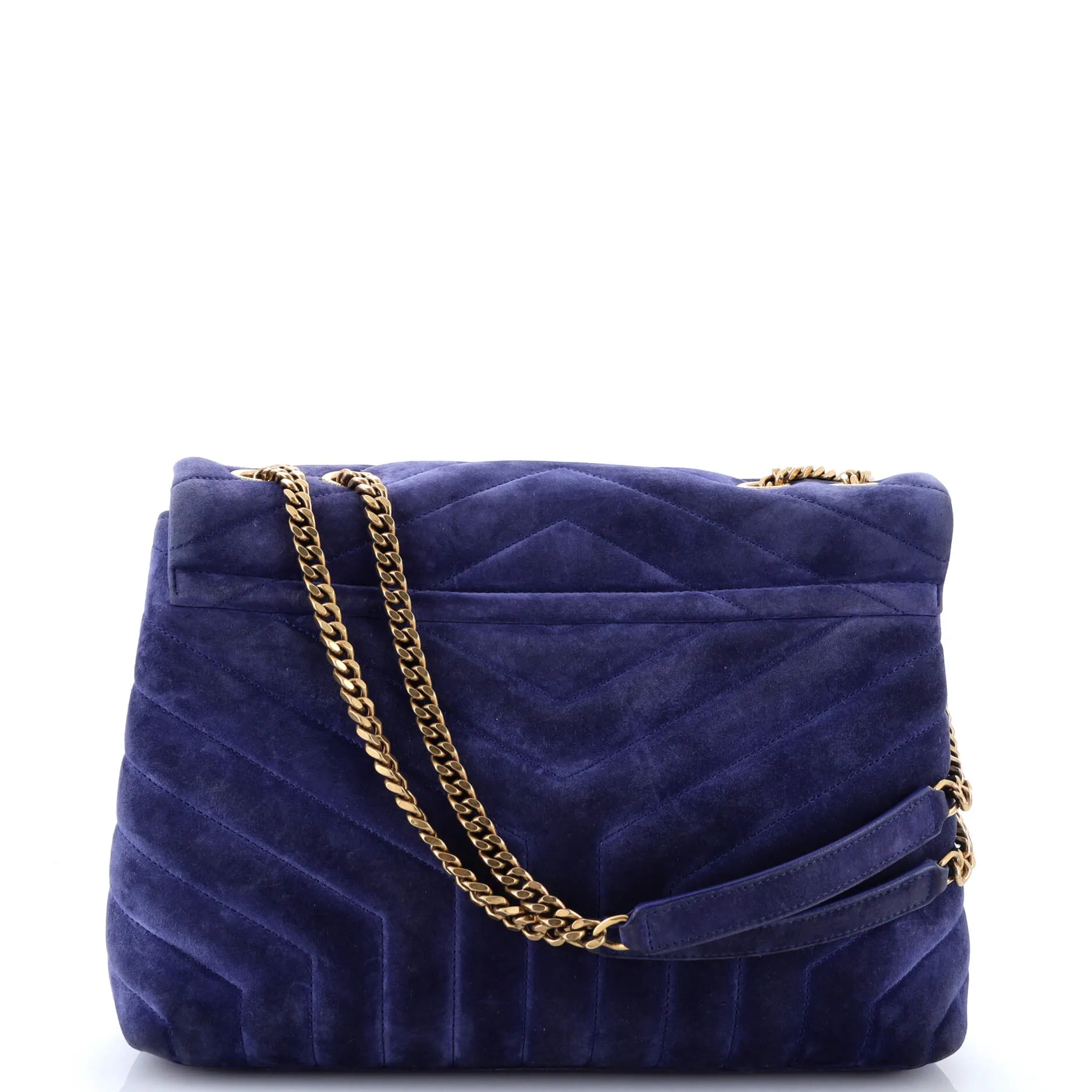 Pre-Loved Saint Laurent Loulou Shoulder Bag Matelasse Chevron Suede Medium sold by Zulily product image thumbnail 3