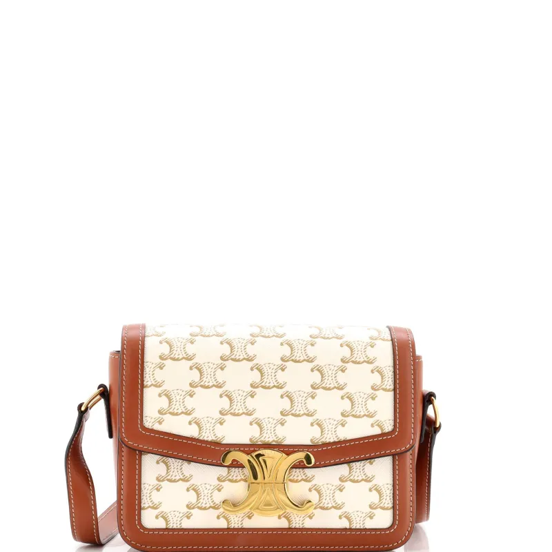 Pre-Loved Celine Triomphe Shoulder Bag Triomphe Coated Canvas Teen sold by Zulily