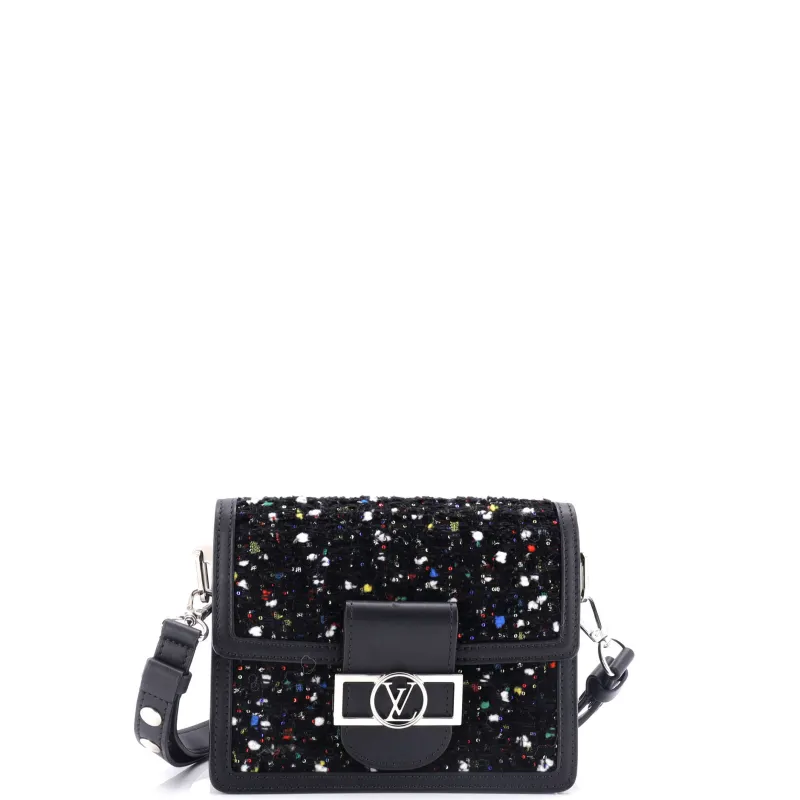 Pre-Loved Louis Vuitton Dauphine Shoulder Bag Tweed Mini sold by Zulily