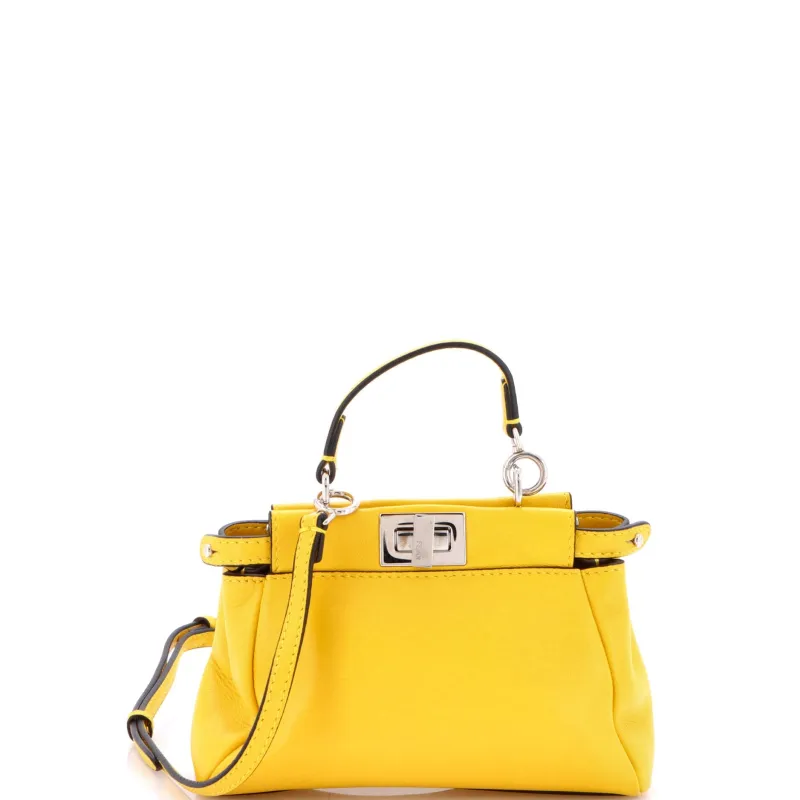 Pre-Loved Fendi Peekaboo Bag Leather Micro sold by Zulily