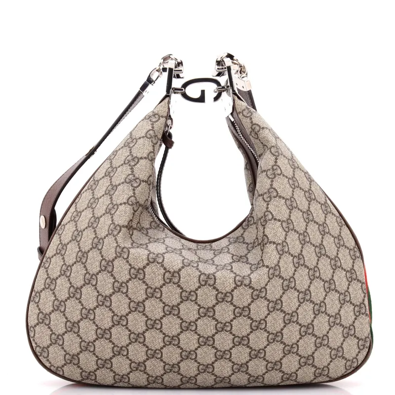 Pre-Loved Gucci Attache Shoulder Bag GG Coated Canvas Medium sold by Zulily