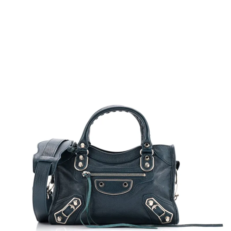 Pre-Loved Balenciaga City Classic Metallic Edge Bag Leather Mini sold by Zulily