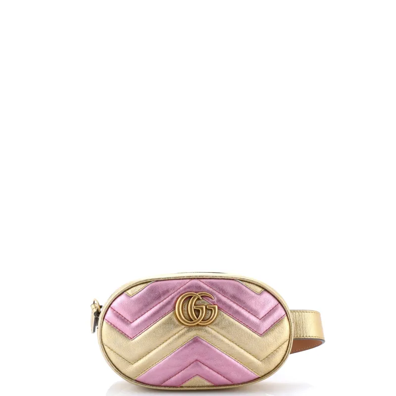 Pre-Loved Gucci GG Marmont Belt Bag Matelasse Leather sold by Zulily