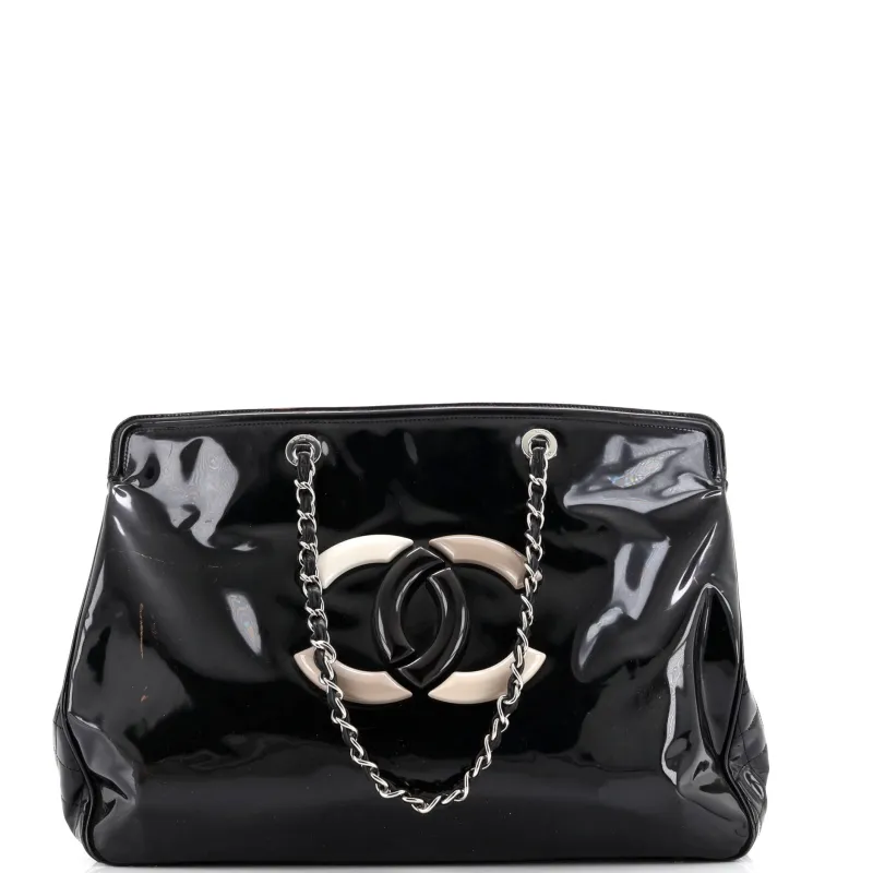 Pre-Loved Chanel Lipstick Tote Patent Vinyl XL sold by Zulily