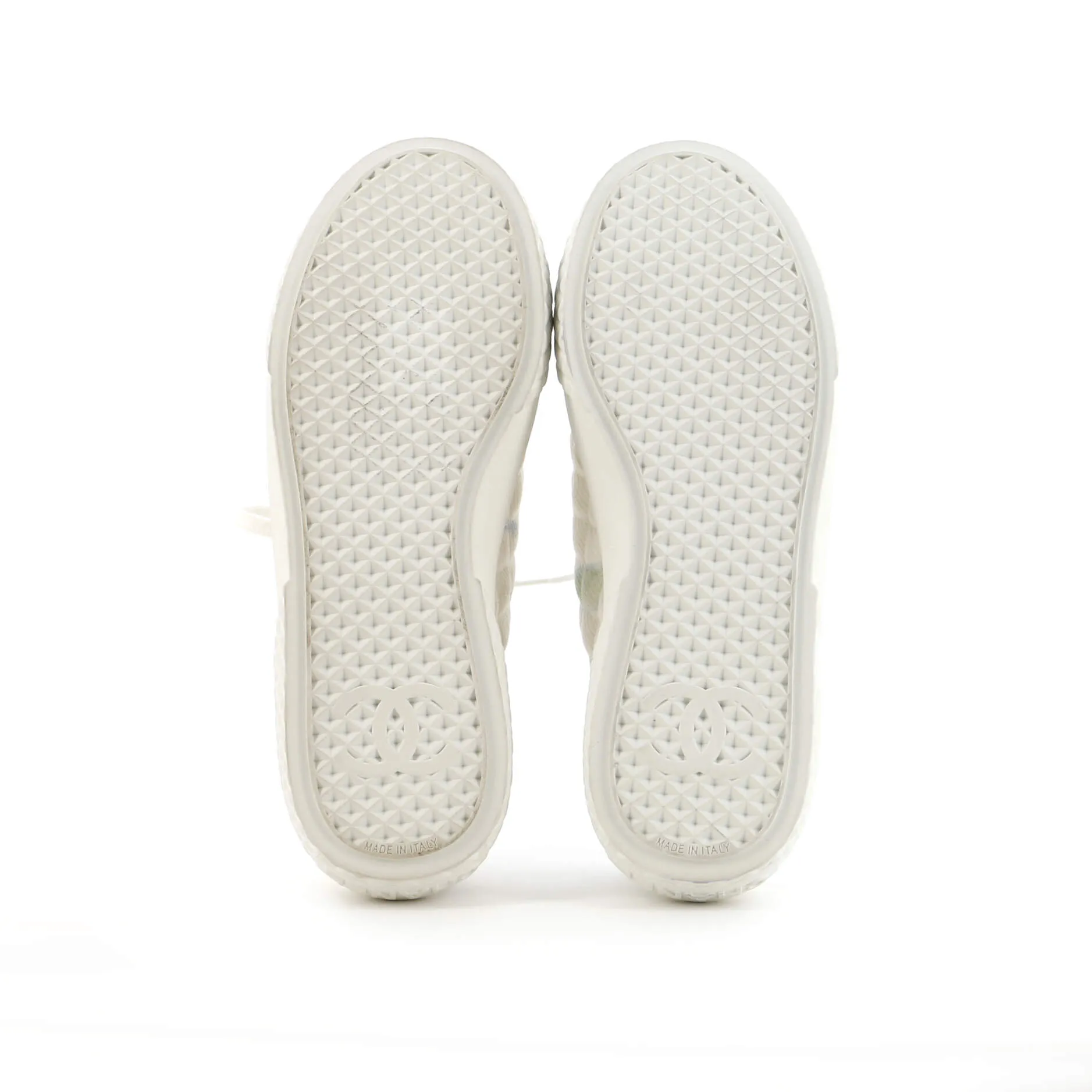 Pre-Loved Chanel Women's CC Lace Up Sneakers Printed Quilted Canvas sold by Zulily product image thumbnail 4