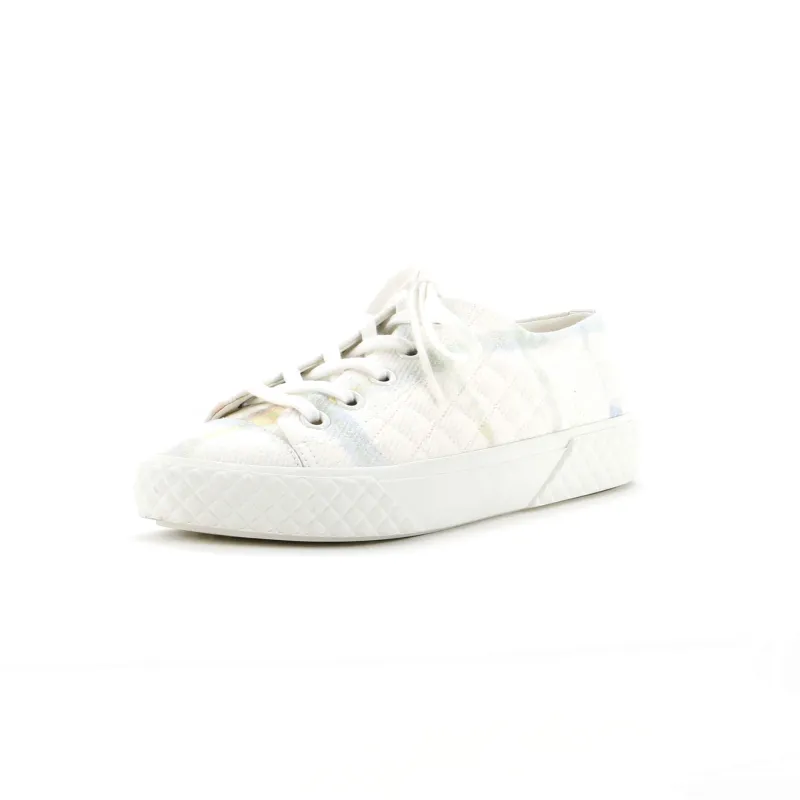 Pre-Loved Chanel Women's CC Lace Up Sneakers Printed Quilted Canvas sold by Zulily