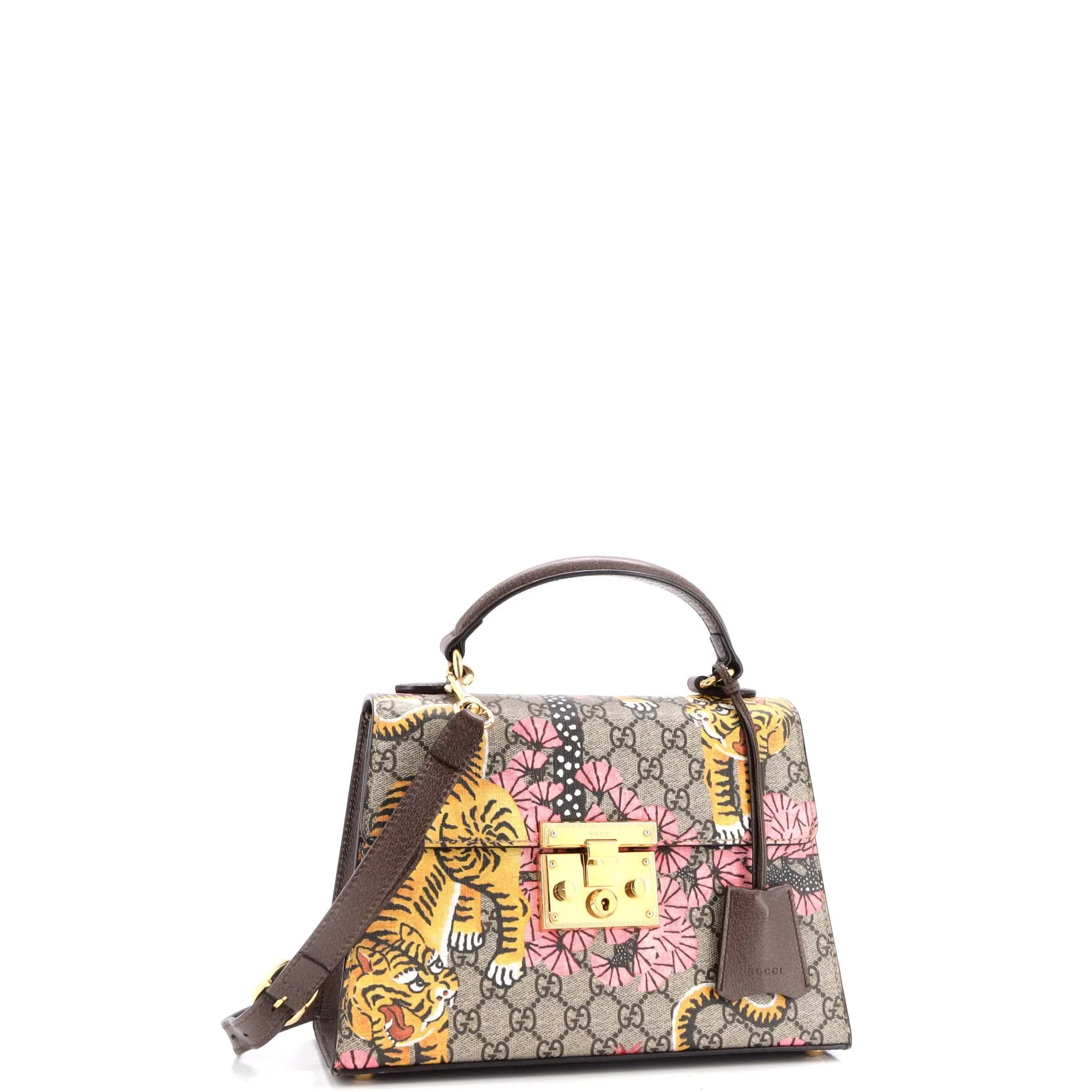 Pre-Loved Gucci Padlock Top Handle Bag Bengal Print GG Coated Canvas Small sold by Zulily product image thumbnail 2