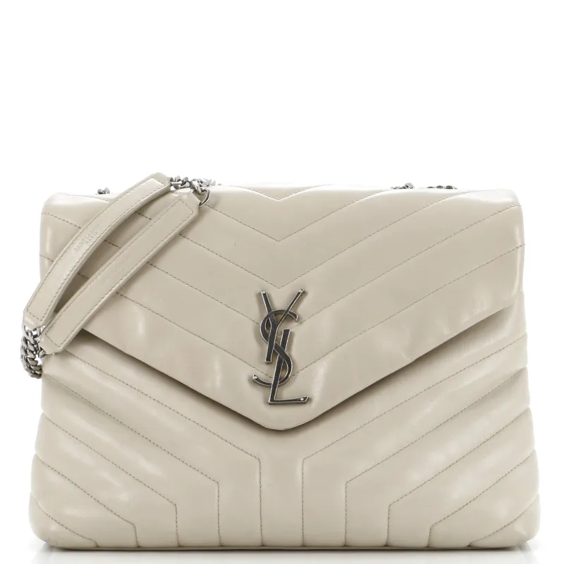 Pre-Loved Saint Laurent Loulou Shoulder Bag Matelasse Chevron Leather Medium sold by Zulily