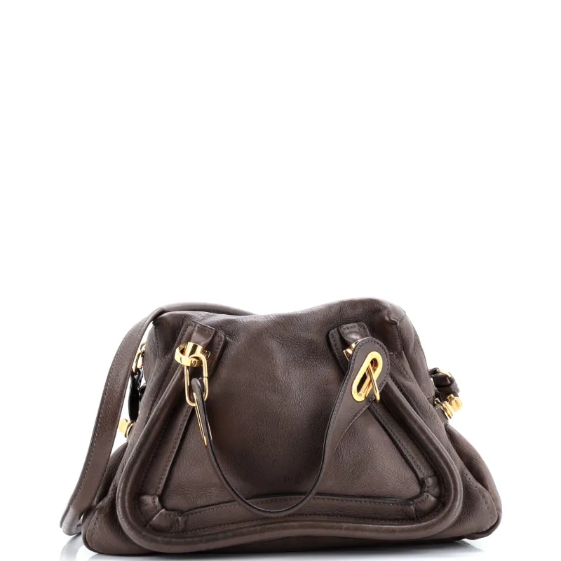 Pre-Loved Chloe Paraty Top Handle Bag Leather Medium sold by Zulily