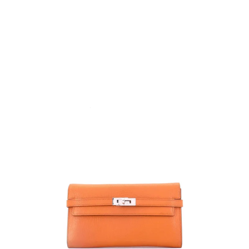 Pre-Loved Hermes Kelly Wallet Chevre Mysore Long made by Hermes