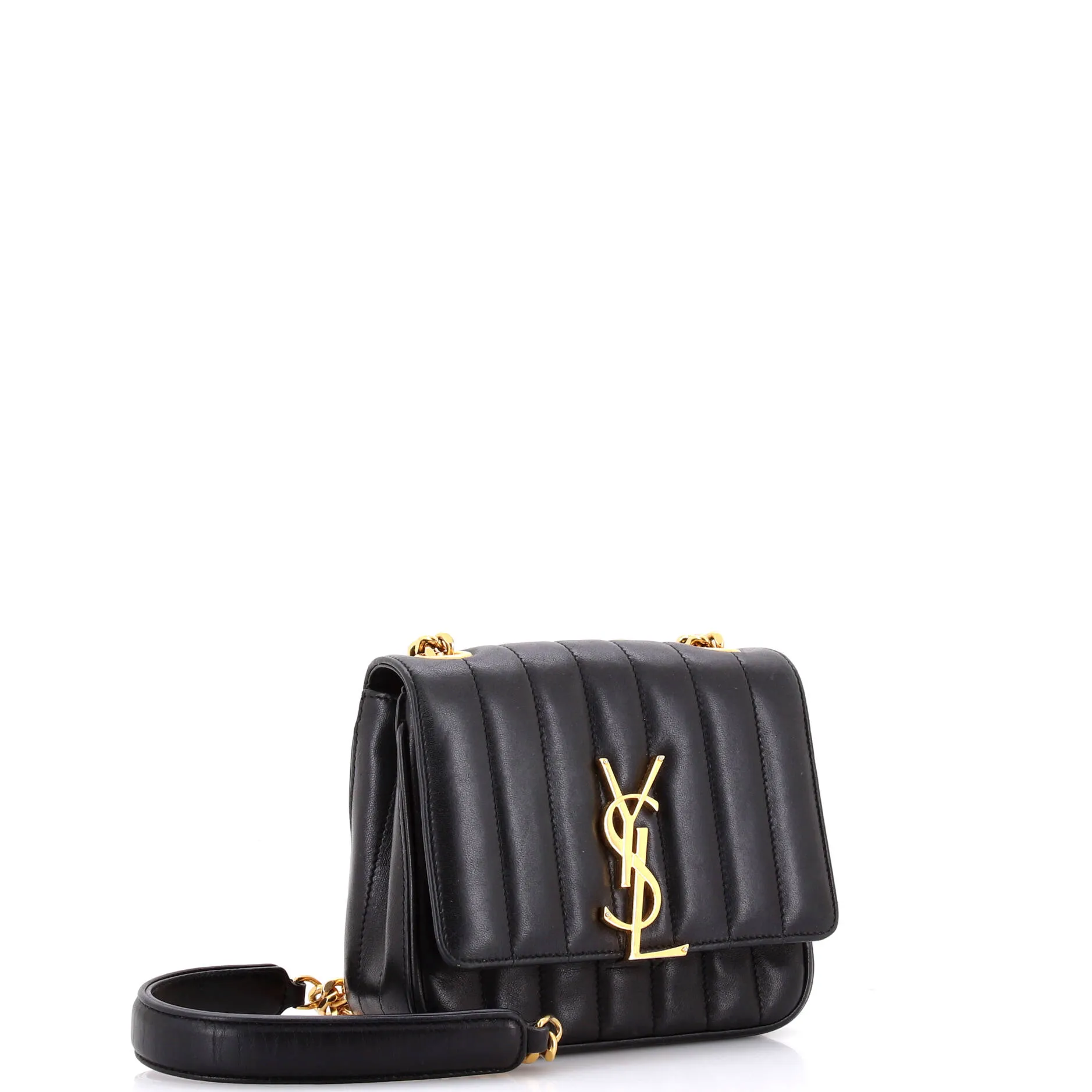 Pre-Loved Saint Laurent Vicky Crossbody Bag Vertical Quilted Leather Small sold by Zulily product image thumbnail 2