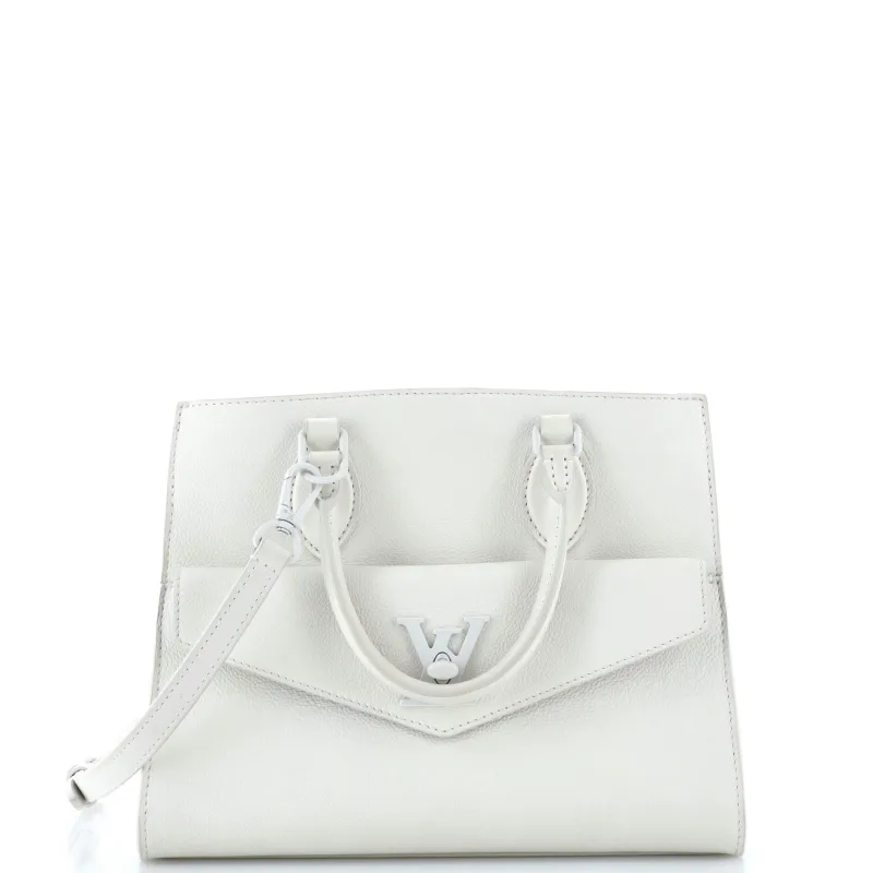 Pre-Loved Louis Vuitton Lockme Monochrome Tote Leather PM sold by Zulily