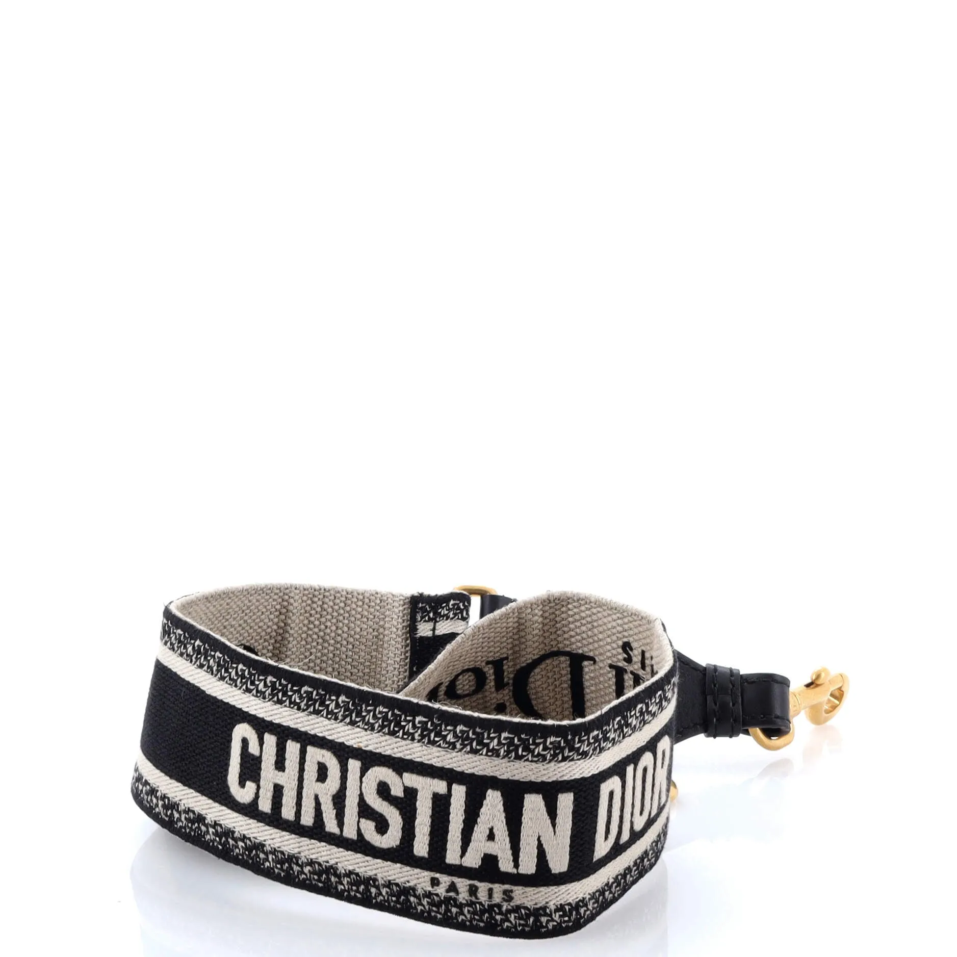 Pre-Loved Christian Dior Logo Shoulder Strap Embroidered Canvas sold by Zulily product image thumbnail 3