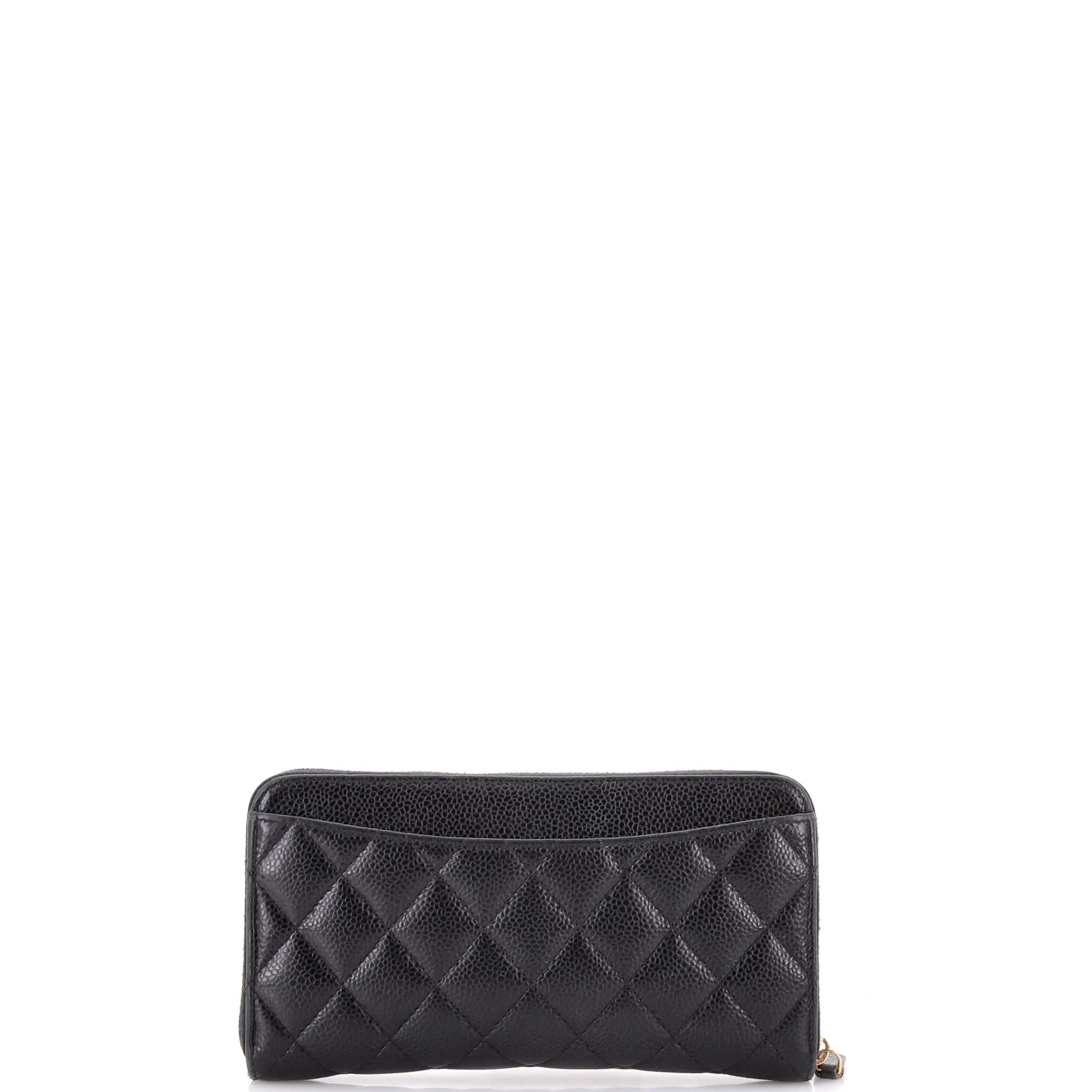 Pre-Loved Chanel Zip Around Wallet Quilted Caviar Long sold by Zulily product image thumbnail 4