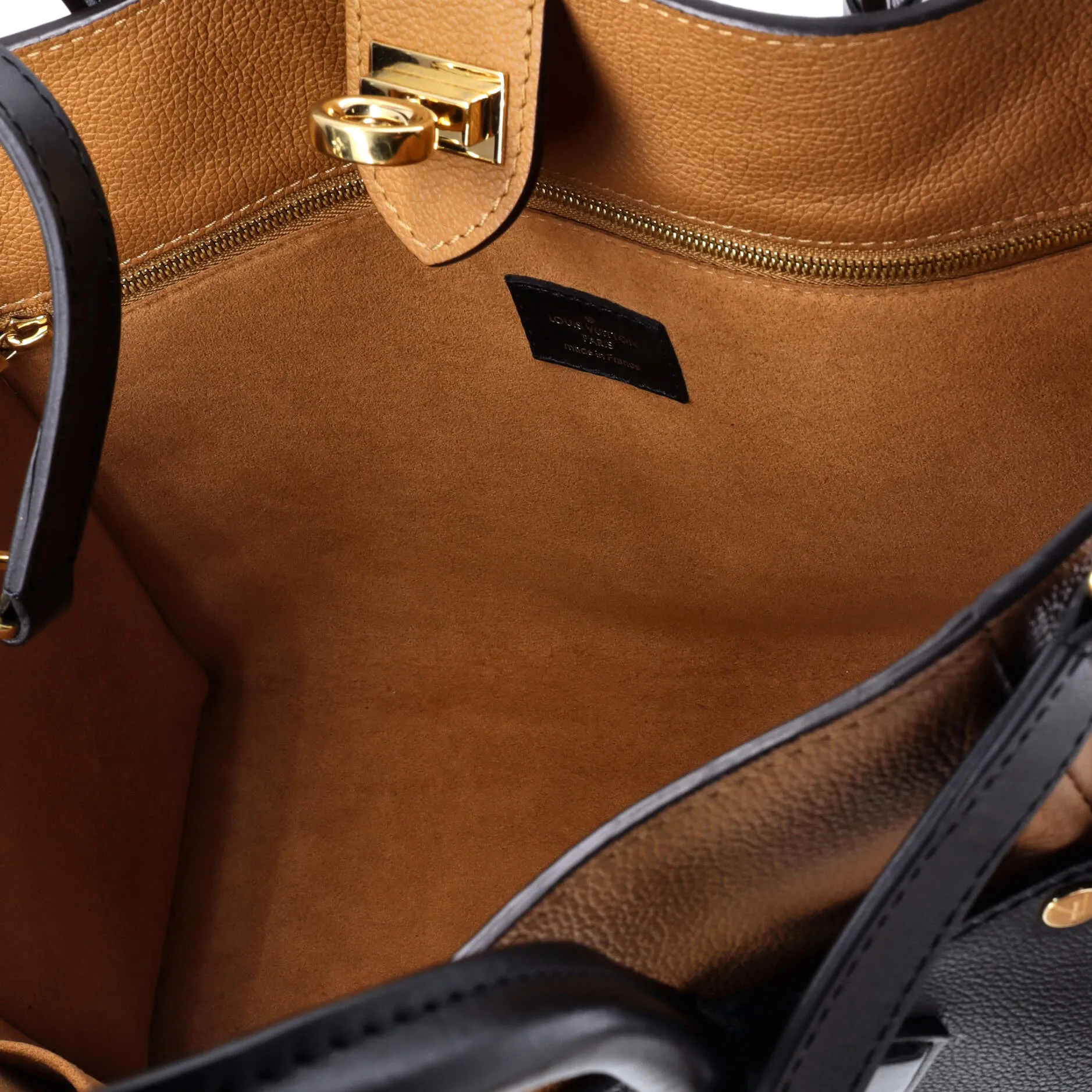 Pre-Loved Louis Vuitton On My Side Tote Leather with Monogram Canvas MM sold by Zulily product image thumbnail 5