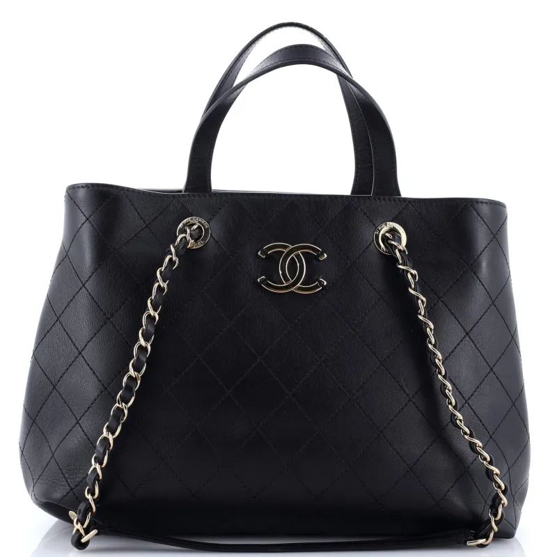 Pre-Loved Chanel CC Shopping Tote Stitched Calfskin Large sold by Zulily