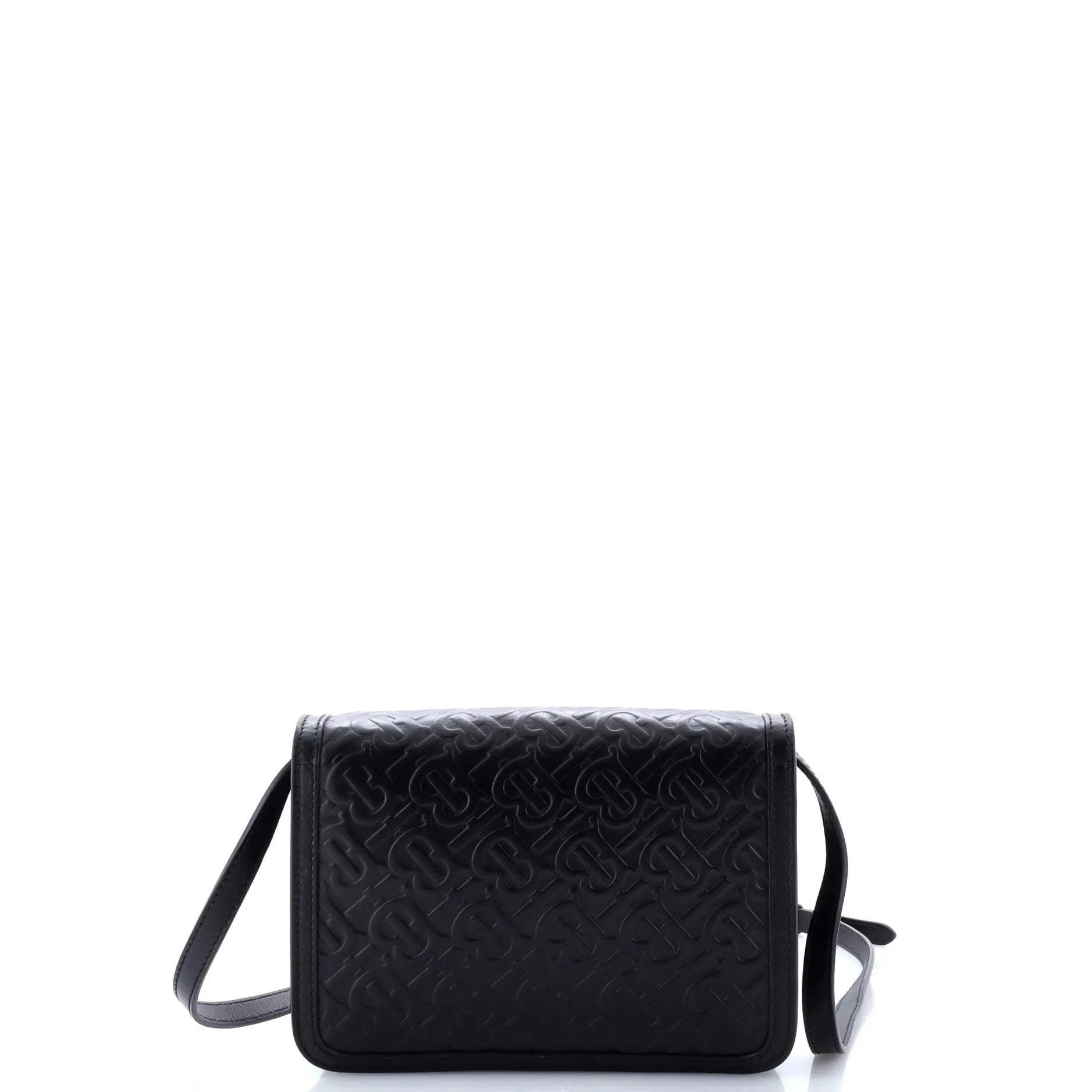 Pre-Loved Burberry TB Flap Bag Monogram Embossed Leather Small sold by Zulily product image thumbnail 3