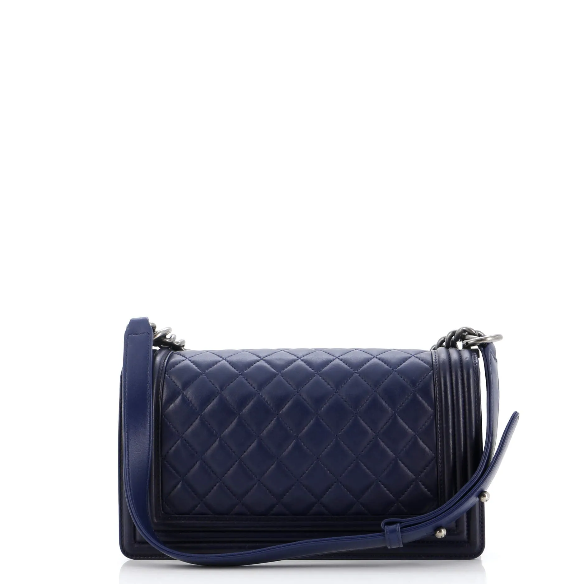 Pre-Loved Chanel Boy Flap Bag Quilted Lambskin Old Medium sold by Zulily product image thumbnail 4