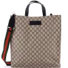 Pre-Loved Gucci Convertible Soft Open Tote GG Coated Canvas Tall sold by Zulily