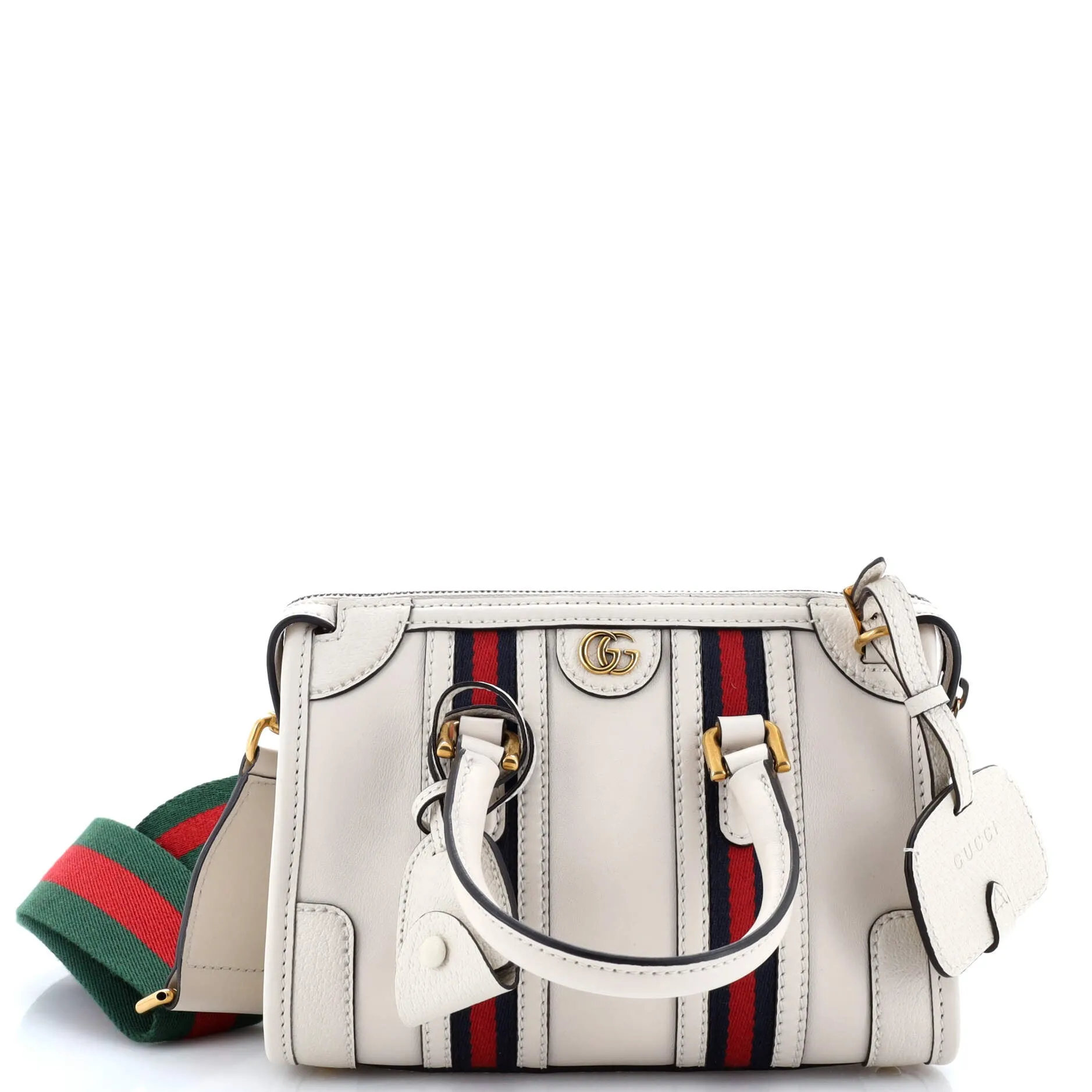 Pre-Loved Gucci Bauletto Top Handle Bag Leather Small sold by Zulily