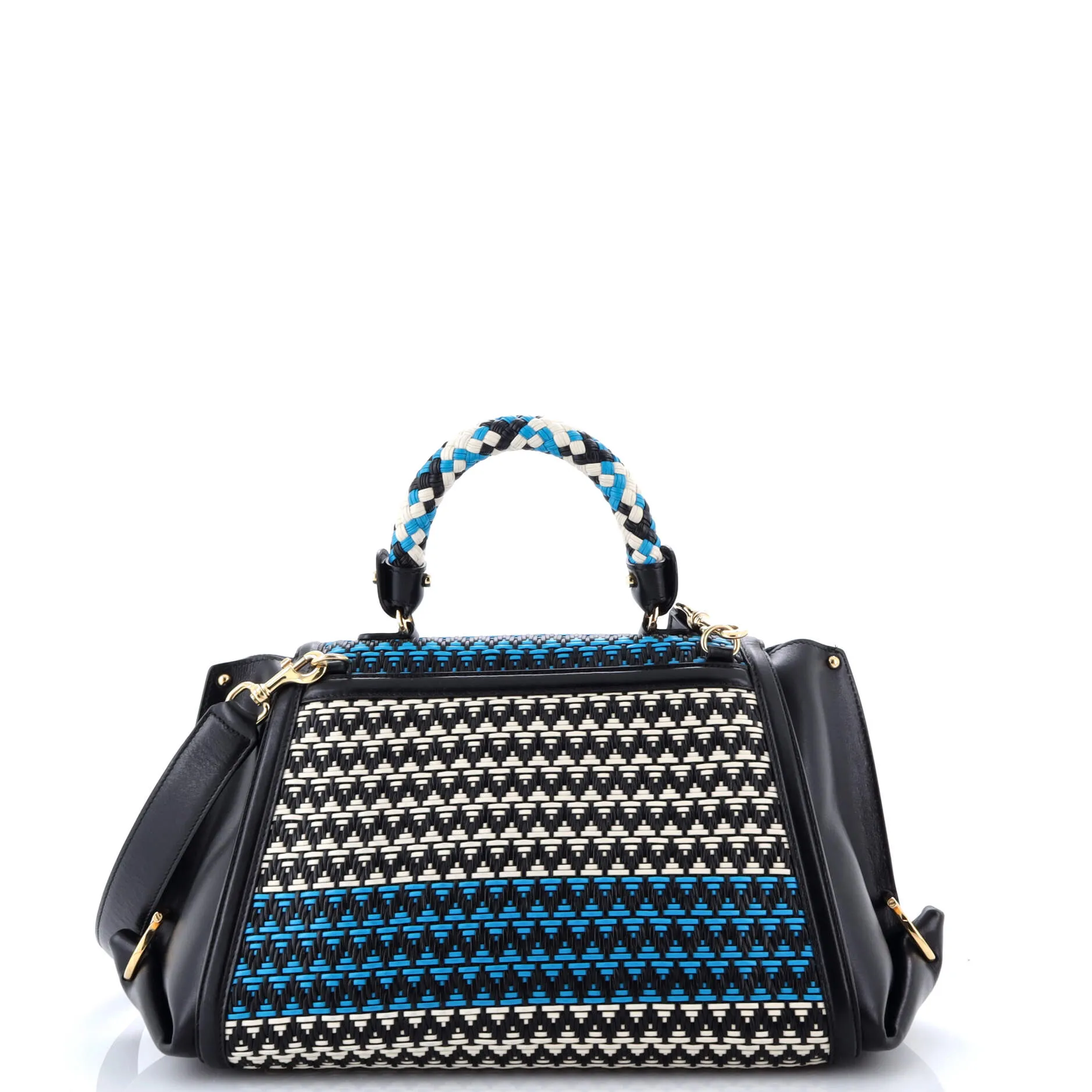 Pre-Loved Ferragamo Sofia Satchel Multicolor Woven Leather Medium sold by Zulily product image thumbnail 3