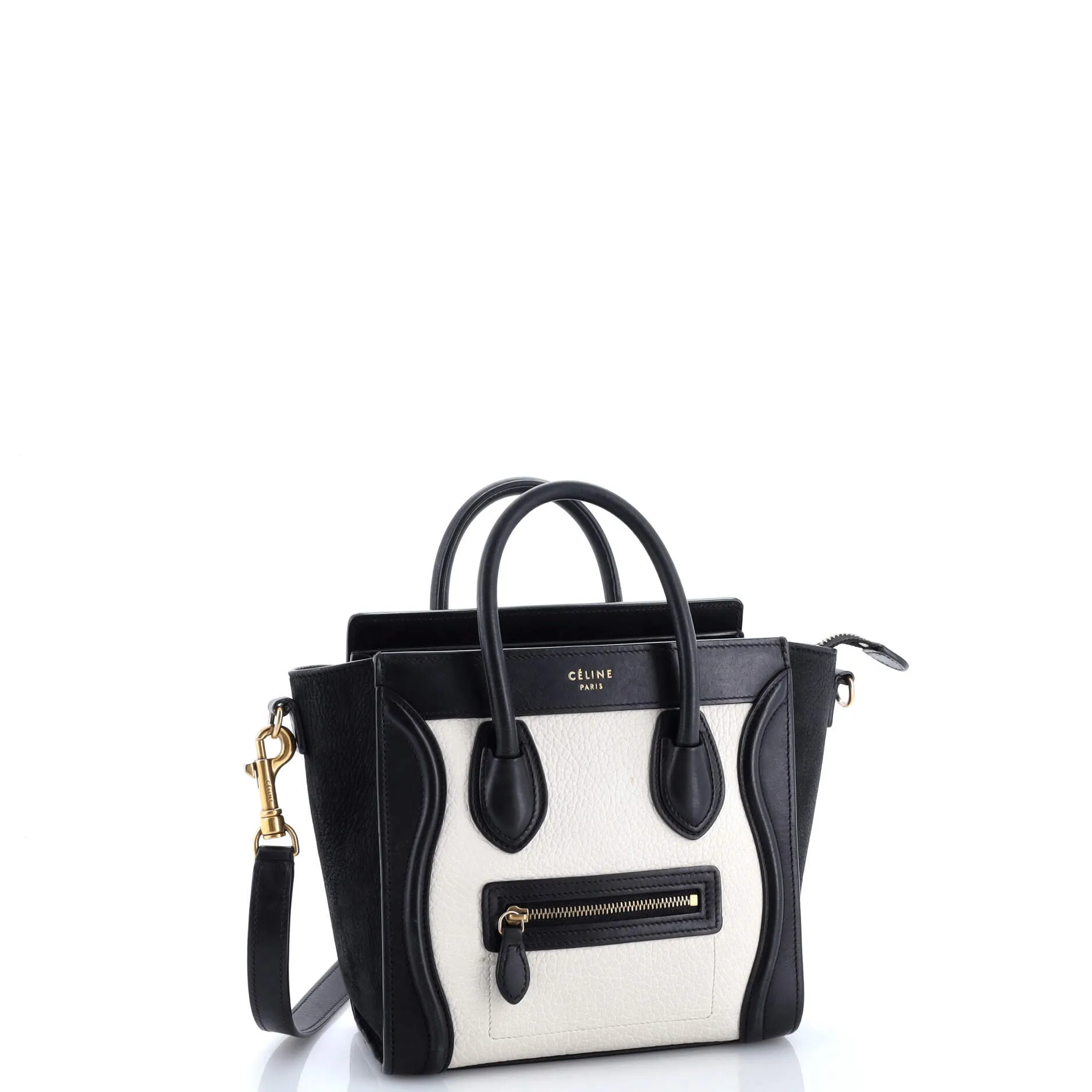 Pre-Loved Celine Bicolor Luggage Bag Grainy Leather Nano sold by Zulily product image thumbnail 2