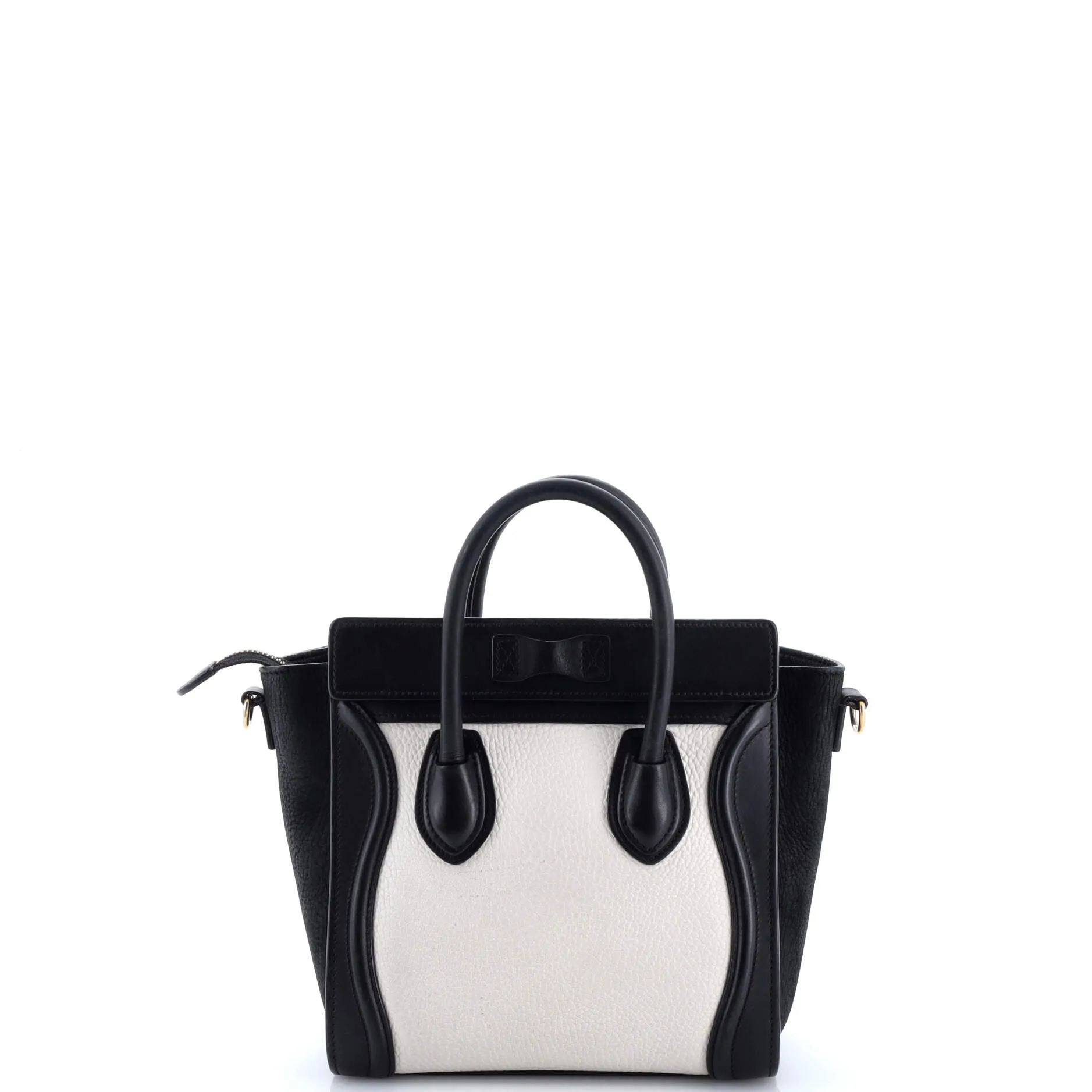 Pre-Loved Celine Bicolor Luggage Bag Grainy Leather Nano sold by Zulily product image thumbnail 3