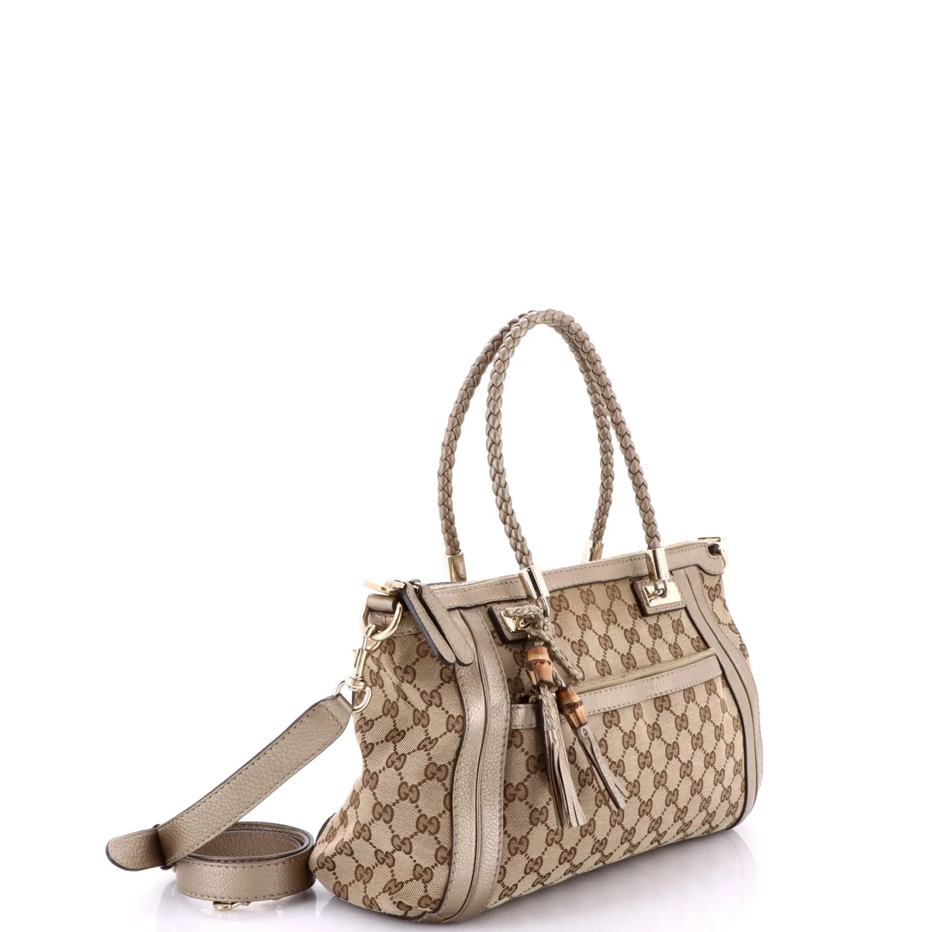 Pre-Loved Gucci Bella Convertible Top Handle Bag GG Canvas Small sold by Zulily product image thumbnail 2