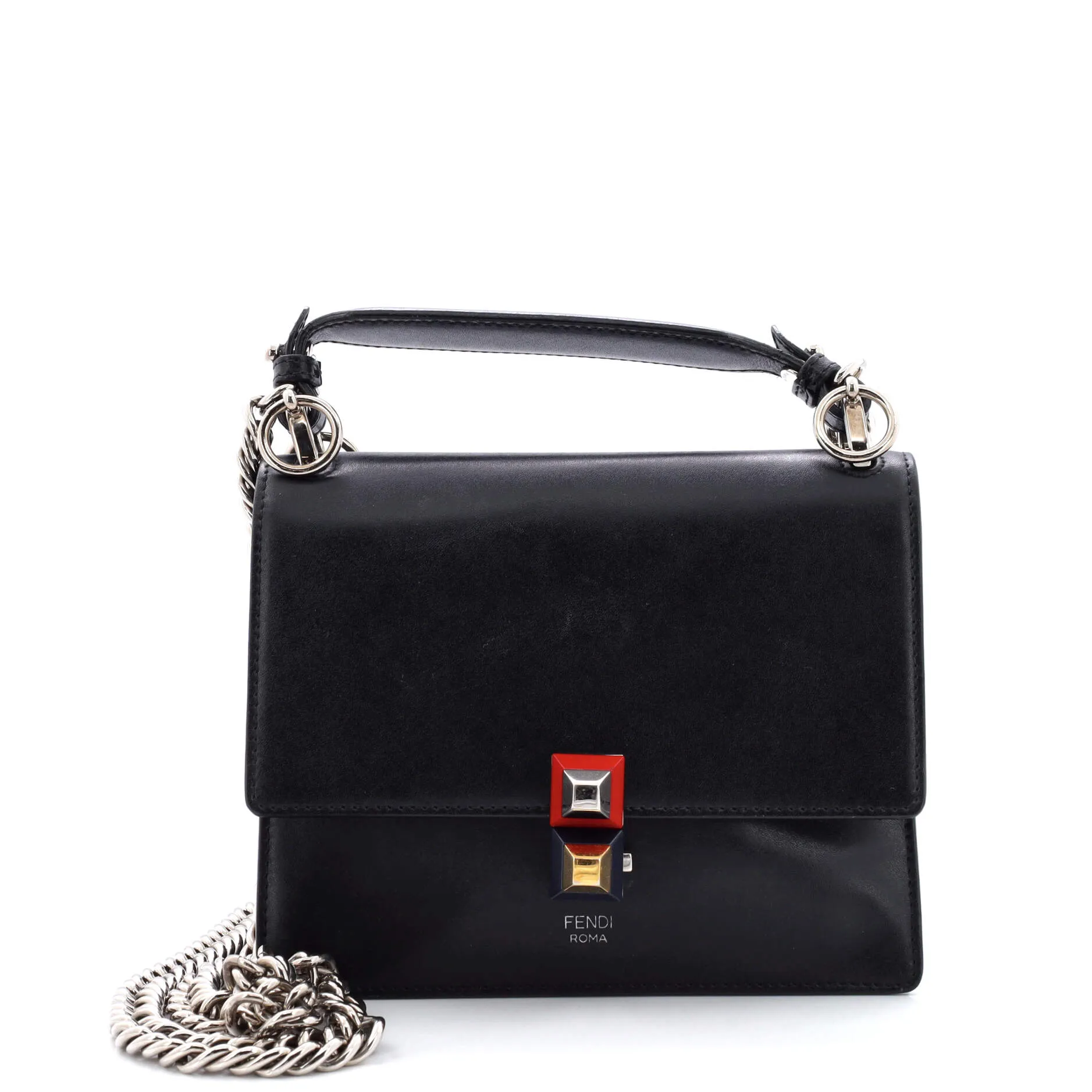 Pre-Loved Fendi Kan I Bag Leather Small sold by Zulily