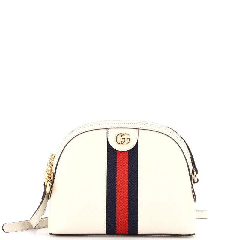 Pre-Loved Gucci Ophidia Dome Shoulder Bag Leather Small sold by Zulily