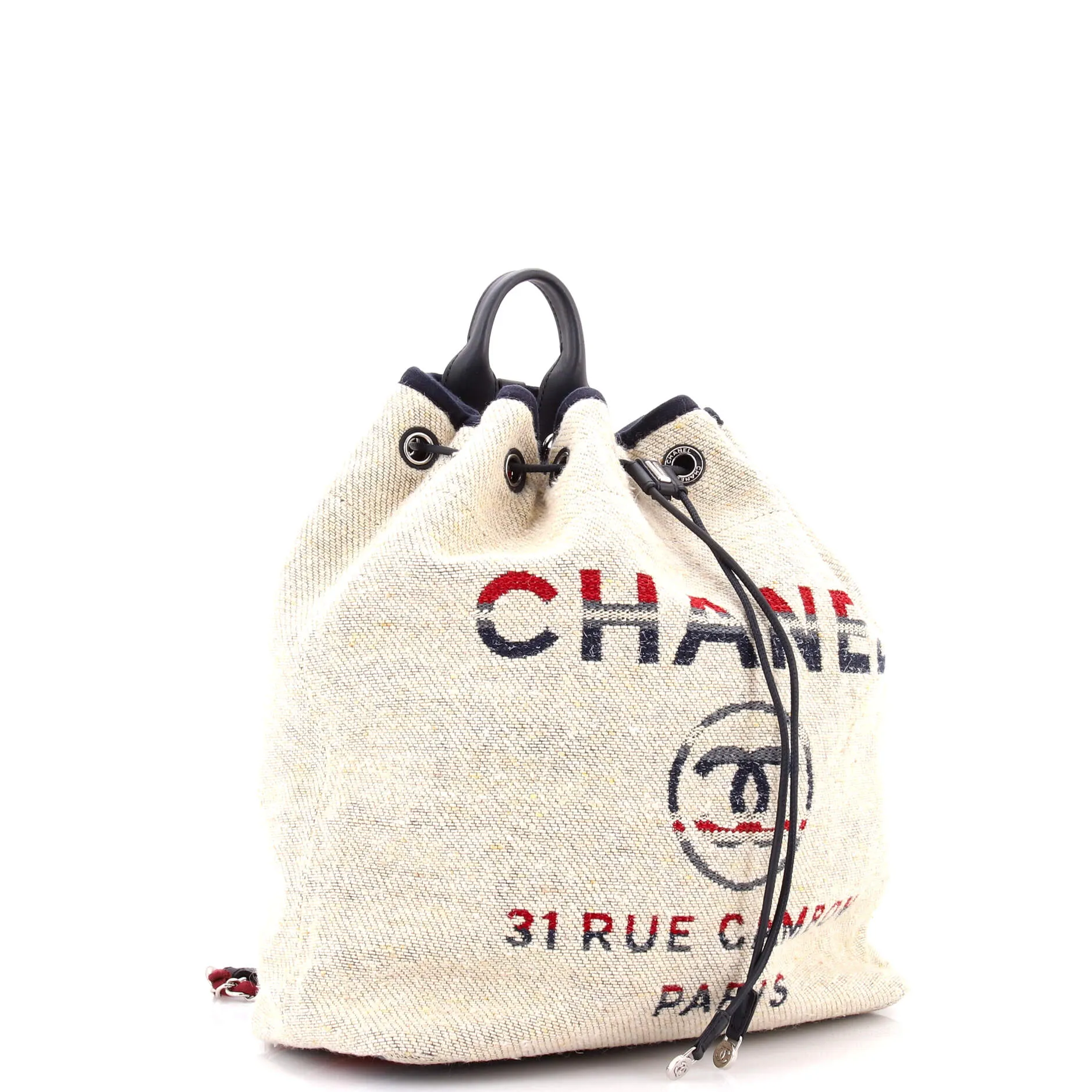 Pre-Loved Chanel Deauville Backpack Canvas Large sold by Zulily product image thumbnail 2