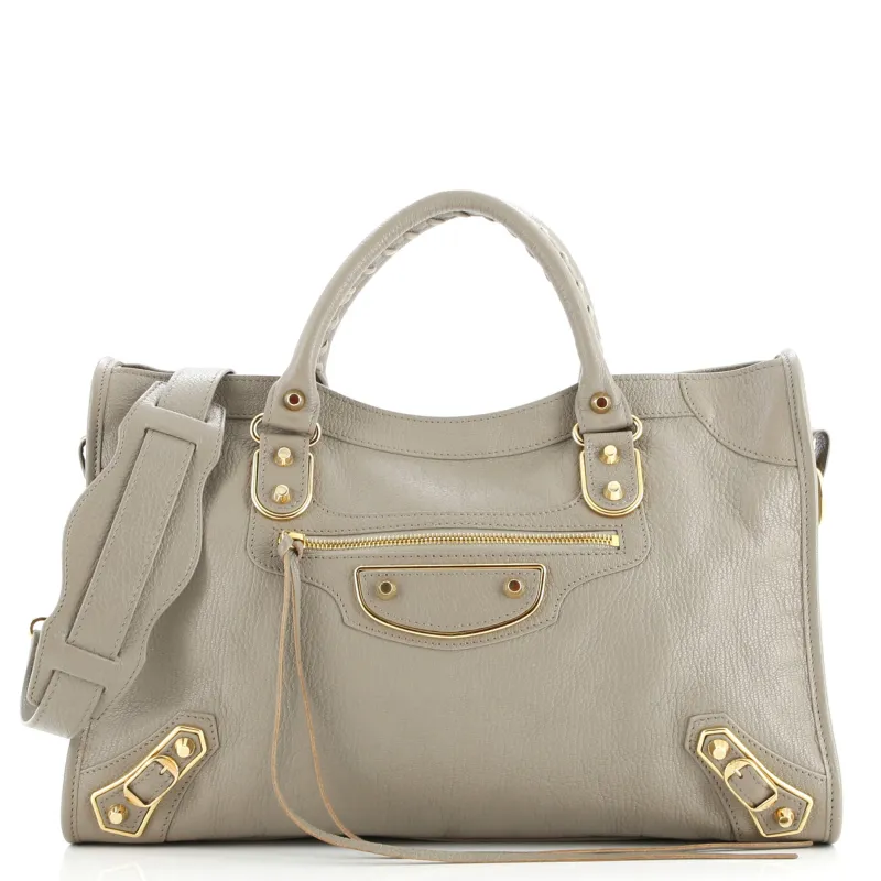 Pre-Loved Balenciaga City Classic Metallic Edge Bag Leather Medium sold by Zulily