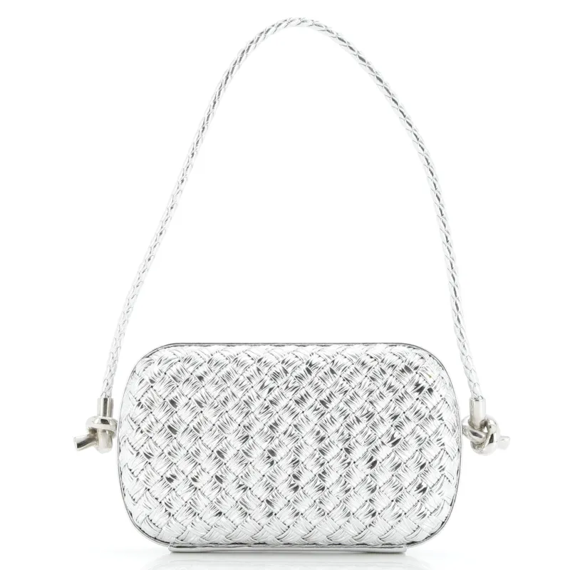 Pre-Loved Bottega Veneta Knot Minaudiere on Strap Intrecciato Leather sold by Zulily