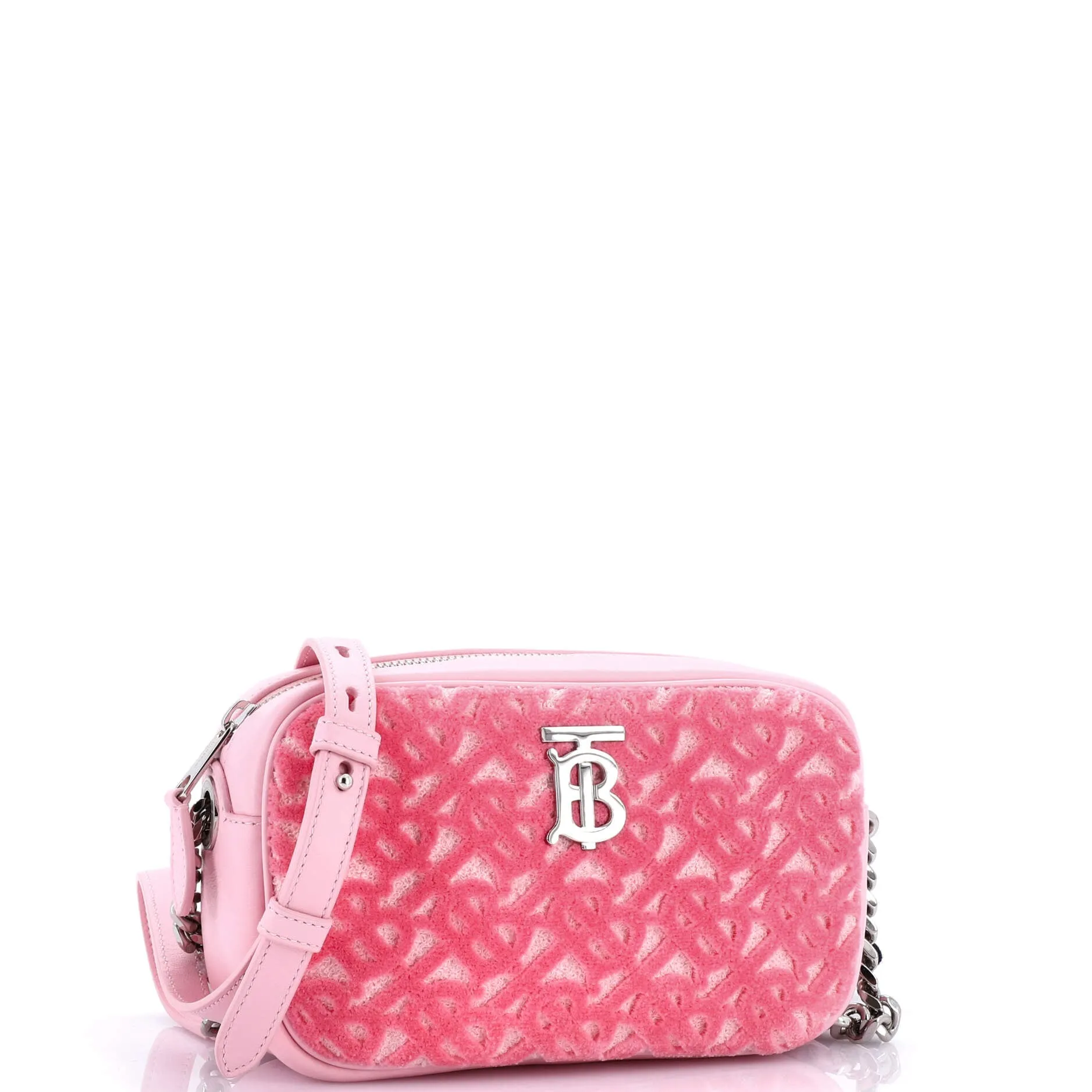 Pre-Loved Burberry Lola Camera Bag TB Monogram Terry Cloth Mini sold by Zulily product image thumbnail 2