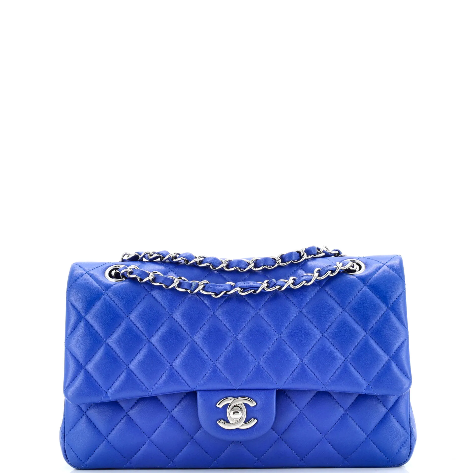 Pre-Loved Chanel Classic Double Flap Bag Quilted Lambskin Medium sold by Zulily