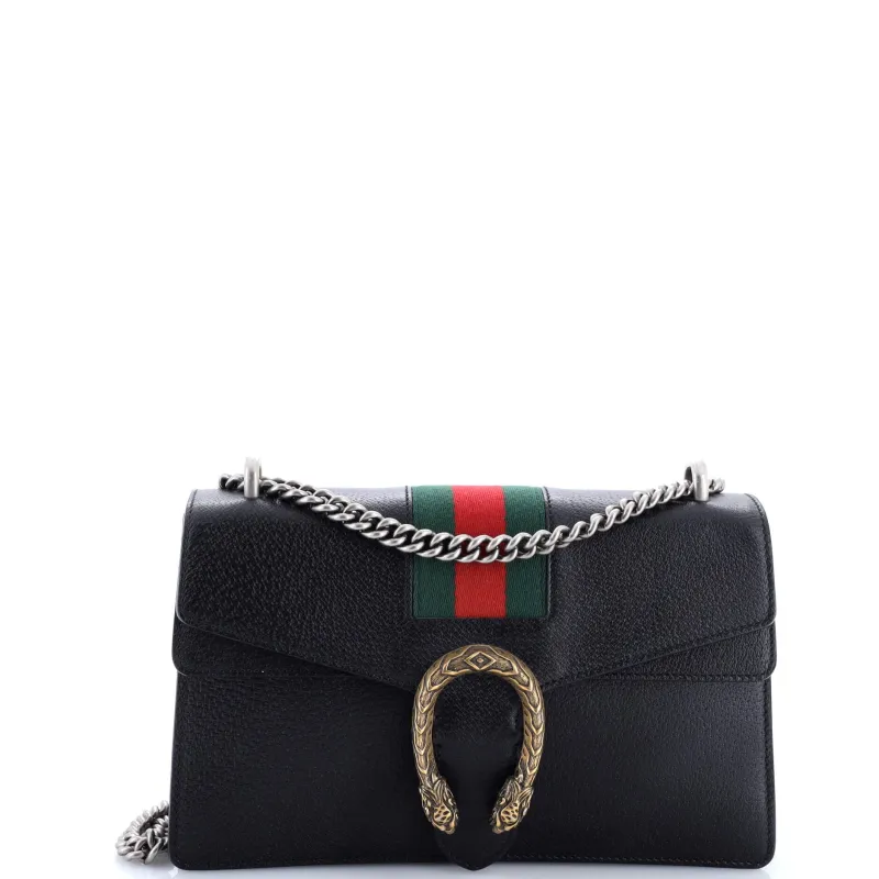 Pre-Loved Gucci Web Dionysus Bag Leather Small sold by Zulily