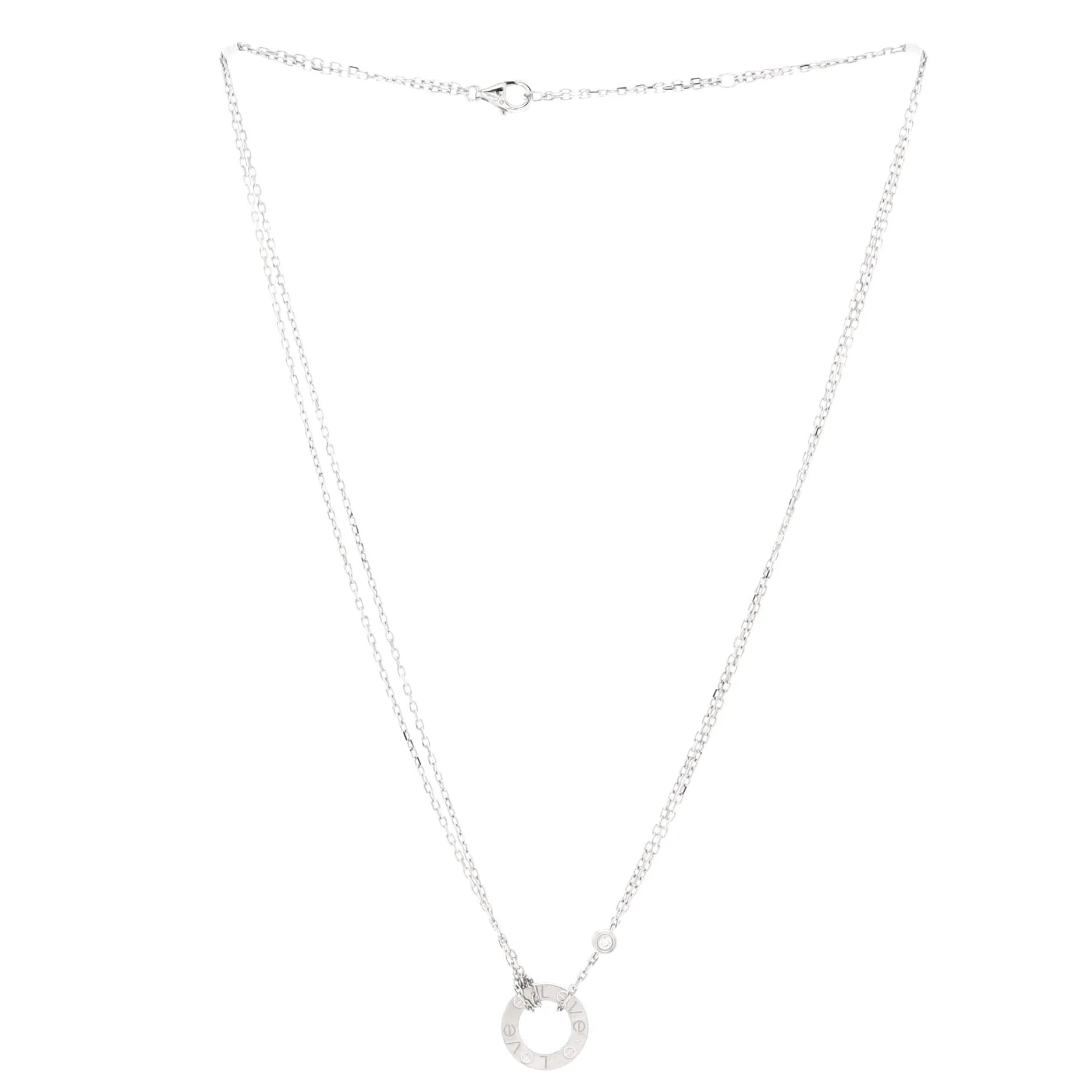 Pre-Loved Cartier 2 Diamonds Love Bracelet 18K White Gold with Diamonds sold by Zulily product image thumbnail 2