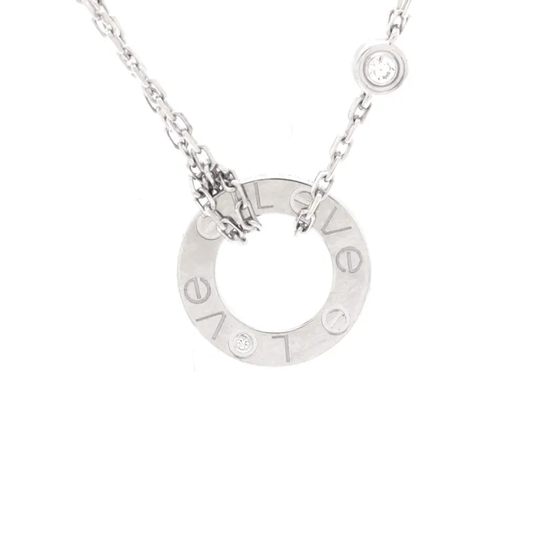 Pre-Loved Cartier 2 Diamonds Love Bracelet 18K White Gold with Diamonds sold by Zulily