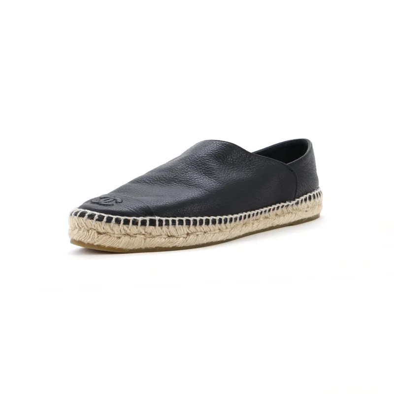 Pre-Loved Chanel Women's CC Cap Toe Espadrilles Leather sold by Zulily
