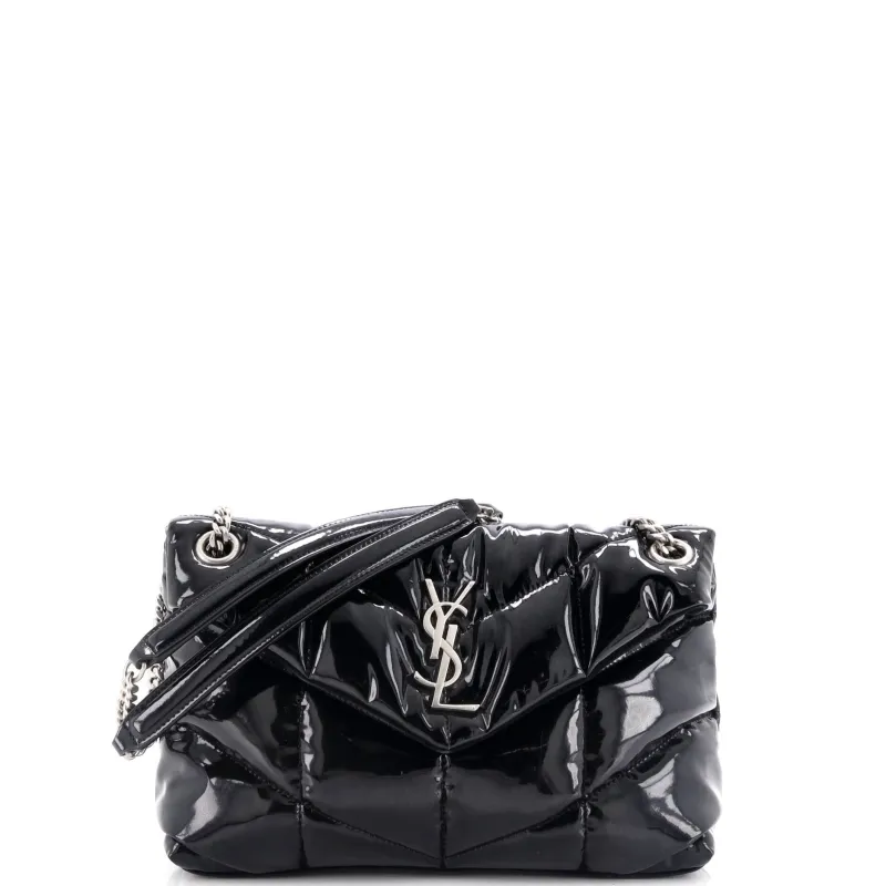 Pre-Loved Saint Laurent Loulou Puffer Shoulder Bag Quilted Patent Small sold by Zulily
