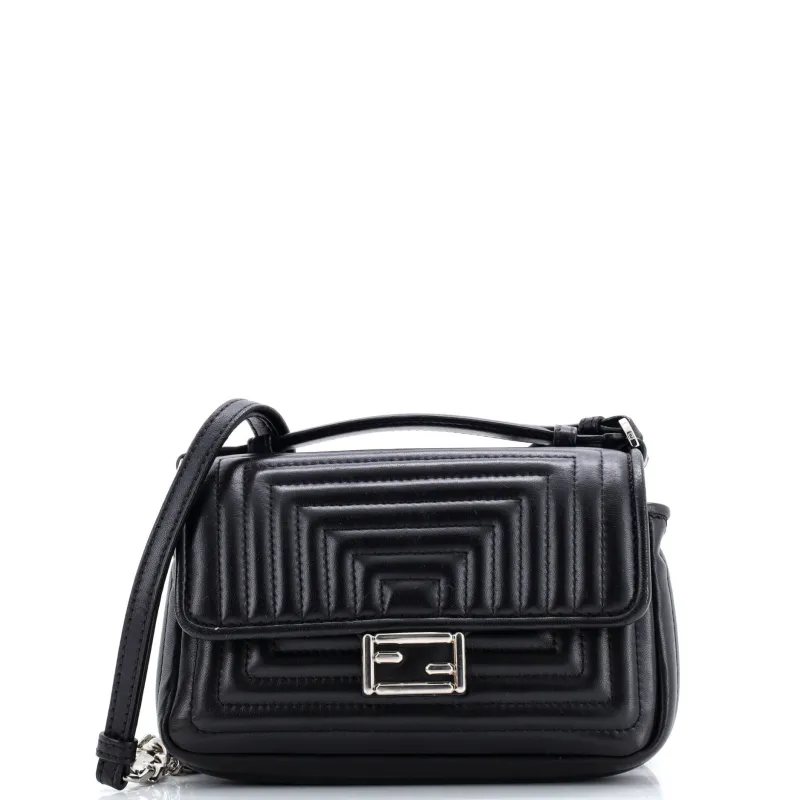 Pre-Loved Fendi Double Baguette Quilted Leather Micro sold by Zulily