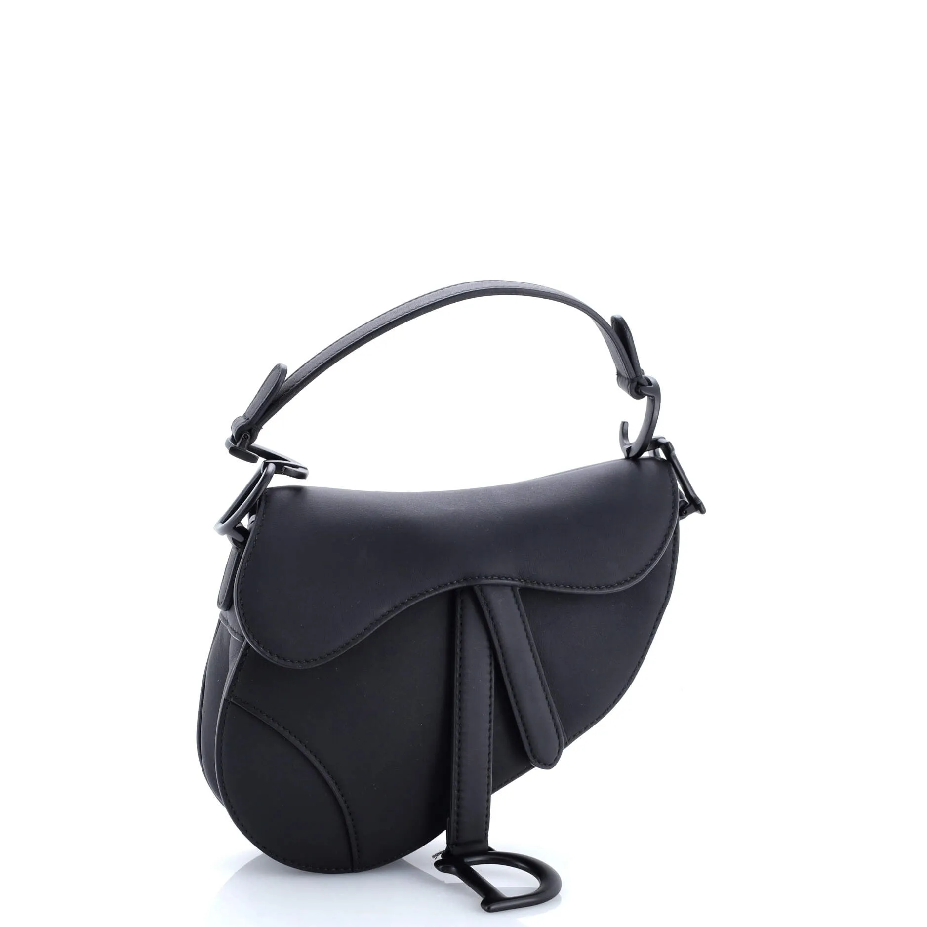 Pre-Loved Christian Dior Ultra Matte Saddle Handbag Leather Mini sold by Zulily product image thumbnail 2