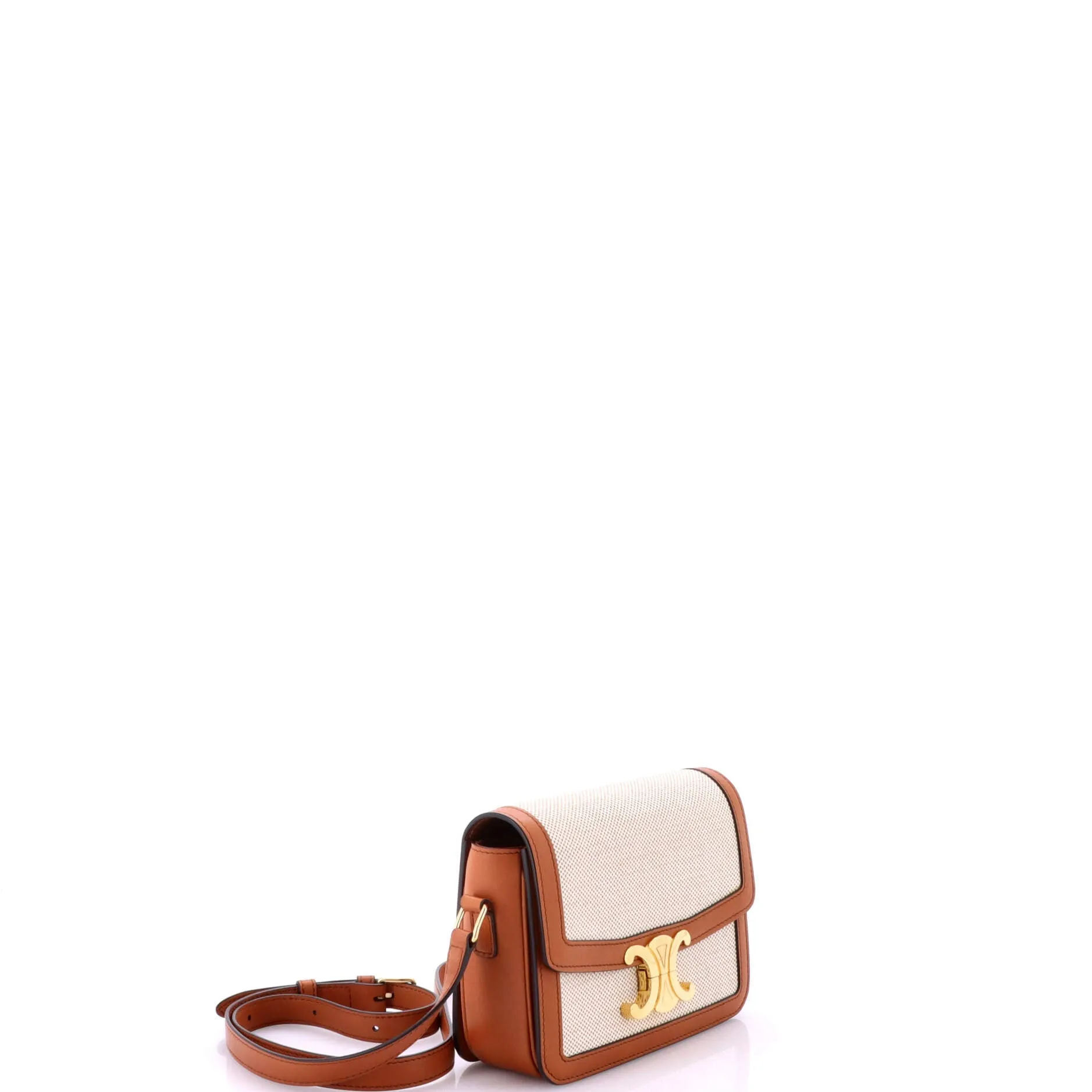Pre-Loved Celine Triomphe Shoulder Bag Canvas with Leather Teen sold by Zulily product image thumbnail 2