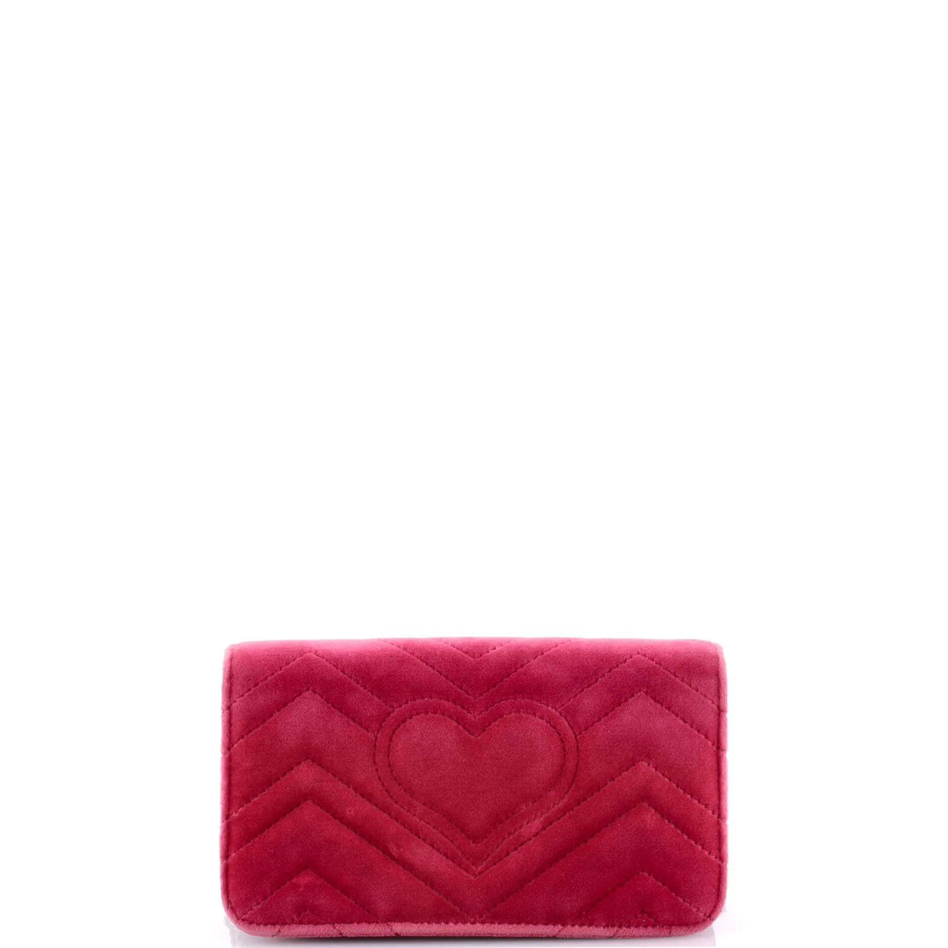 Pre-Loved Gucci GG Marmont Chain Flap Bag Embroidered Matelasse Velvet Mini sold by Zulily product image thumbnail 3