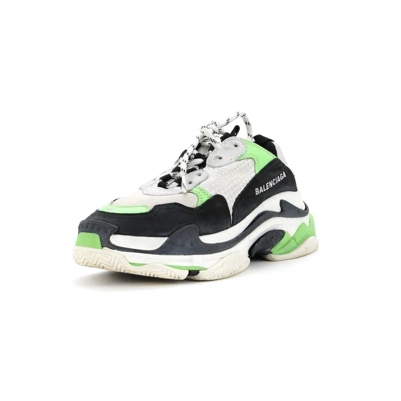 Pre-Loved Balenciaga Men's Triple S Sneakers Fabric and Mesh with Faux Leather sold by Zulily