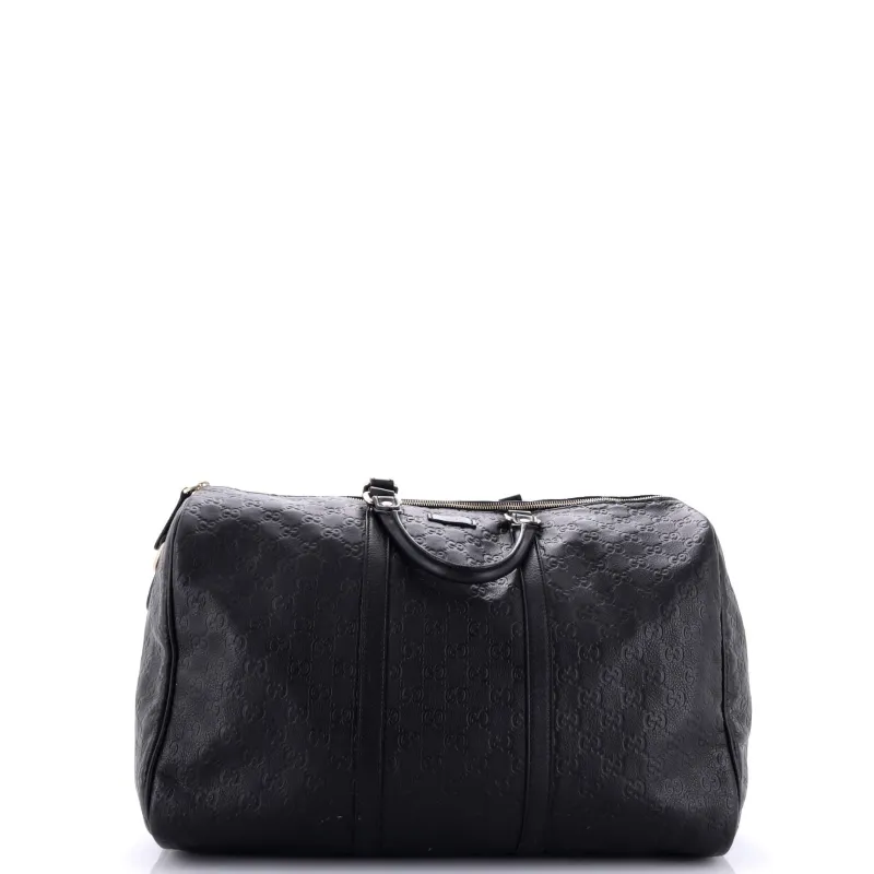 Pre-Loved Gucci Carry On Convertible Duffle Bag Guccissima Leather Small sold by Zulily