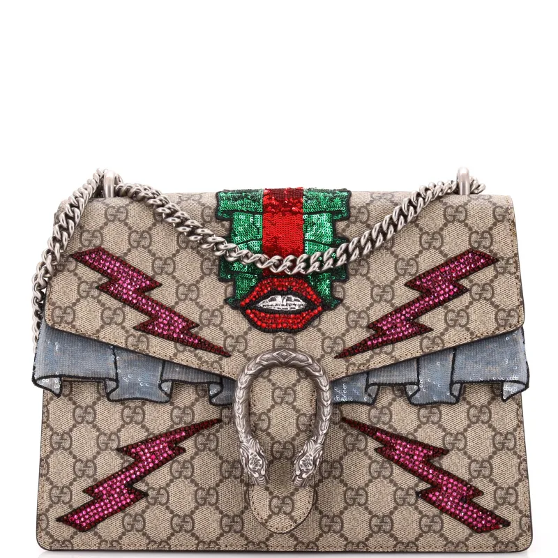 Pre-Loved Gucci Dionysus Bag Embellished GG Coated Canvas Medium sold by Zulily