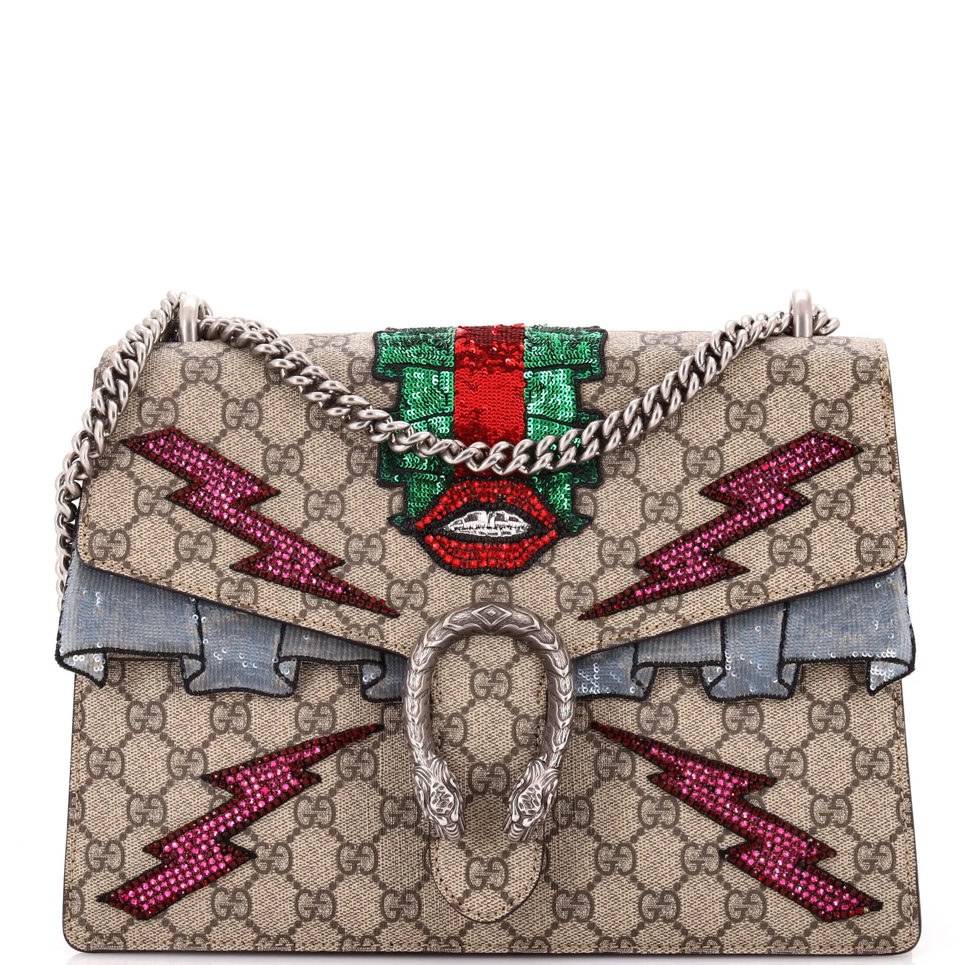 Pre-Loved Gucci Dionysus Bag Embellished GG Coated Canvas Medium sold by Zulily